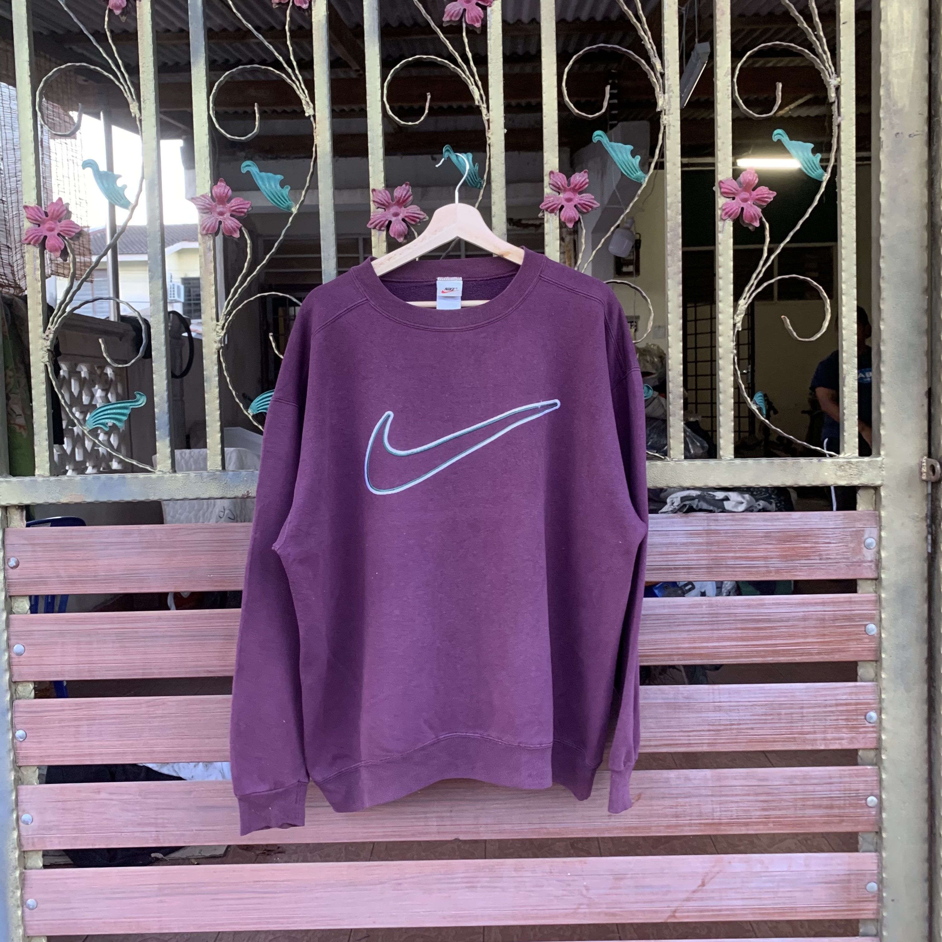 Nike STEALS💥 Vintage 1990s Nike Swoosh Embroidery Logo Pullover Size US M / EU 48-50 / 2 - 2 Thumbnail