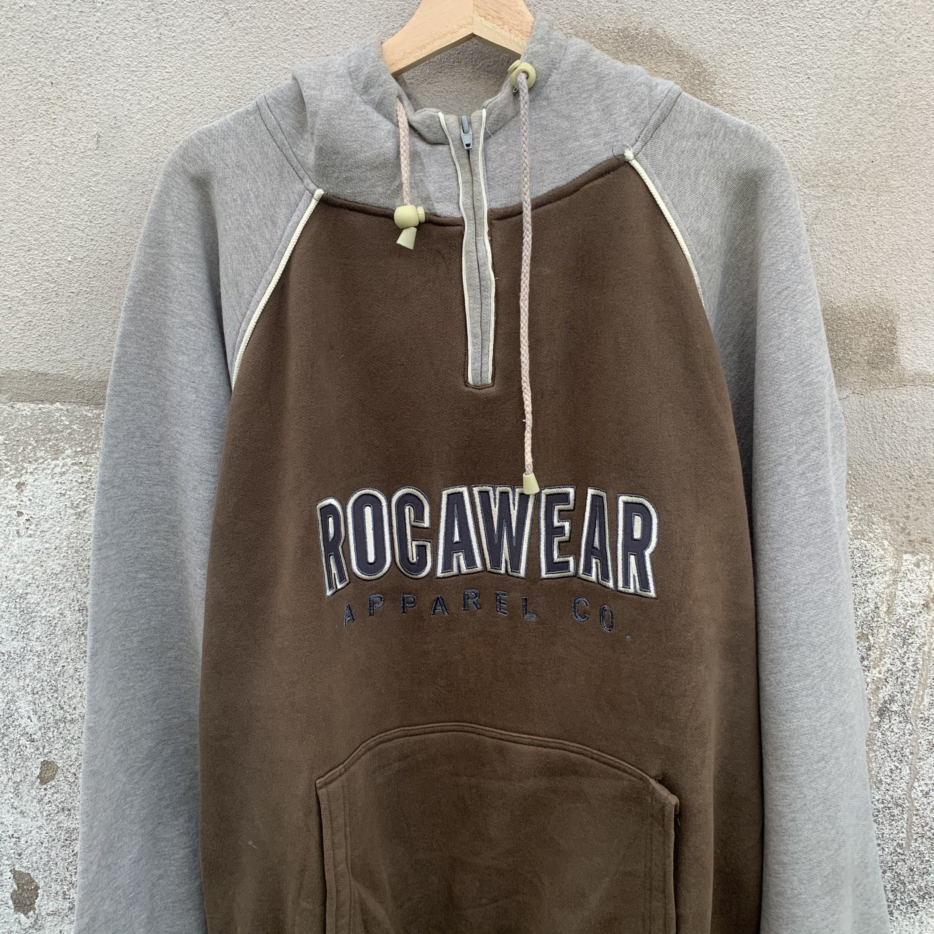 Rocawear RARE ‼️ Rocawear Spell Out Quarter Zip Pullover Sweatshirts Size US XL / EU 56 / 4 - 2 Thumbnail