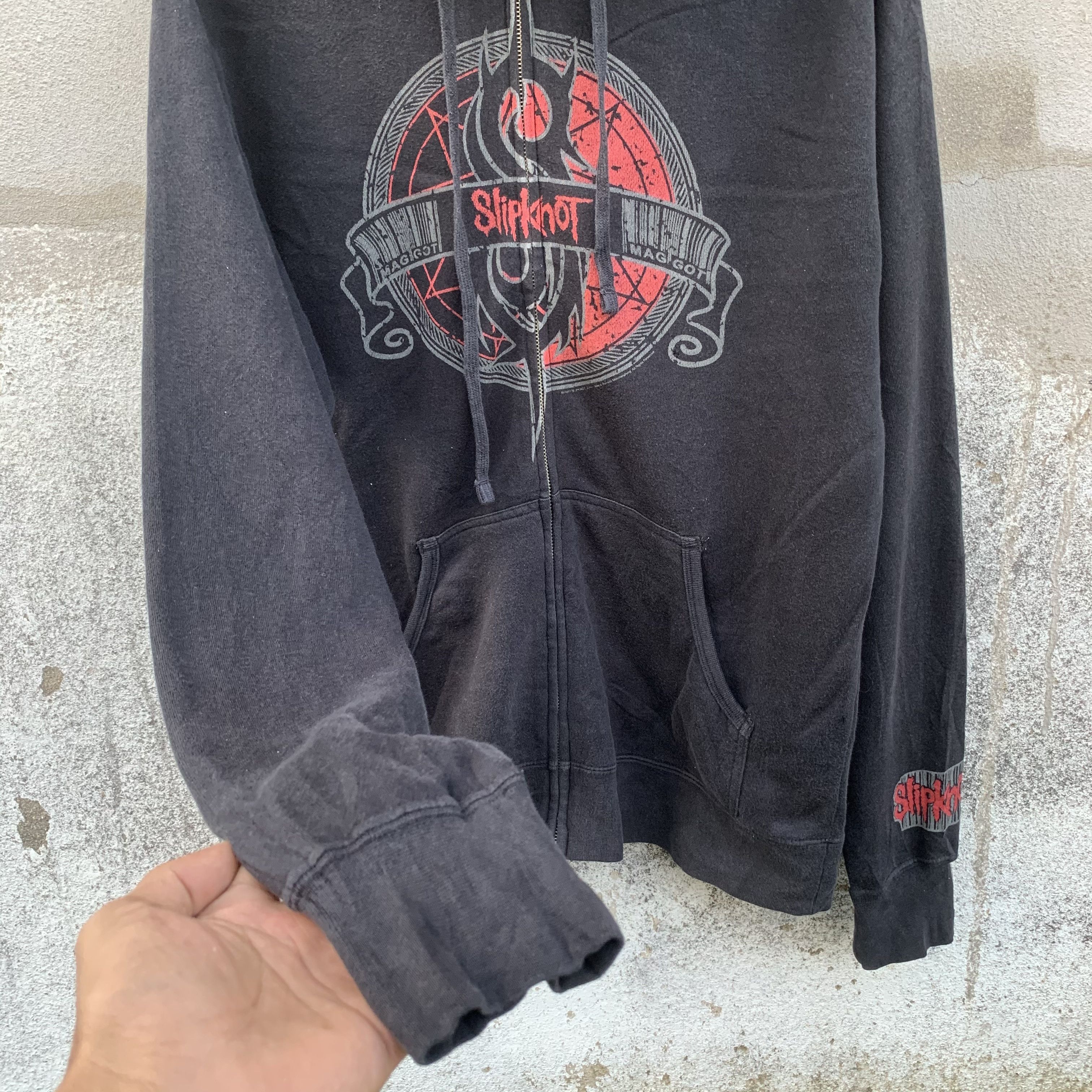Band Tees Vintage Slipknot Metal Band Hooded Zip Ups Pullover Size US M / EU 48-50 / 2 - 6 Thumbnail