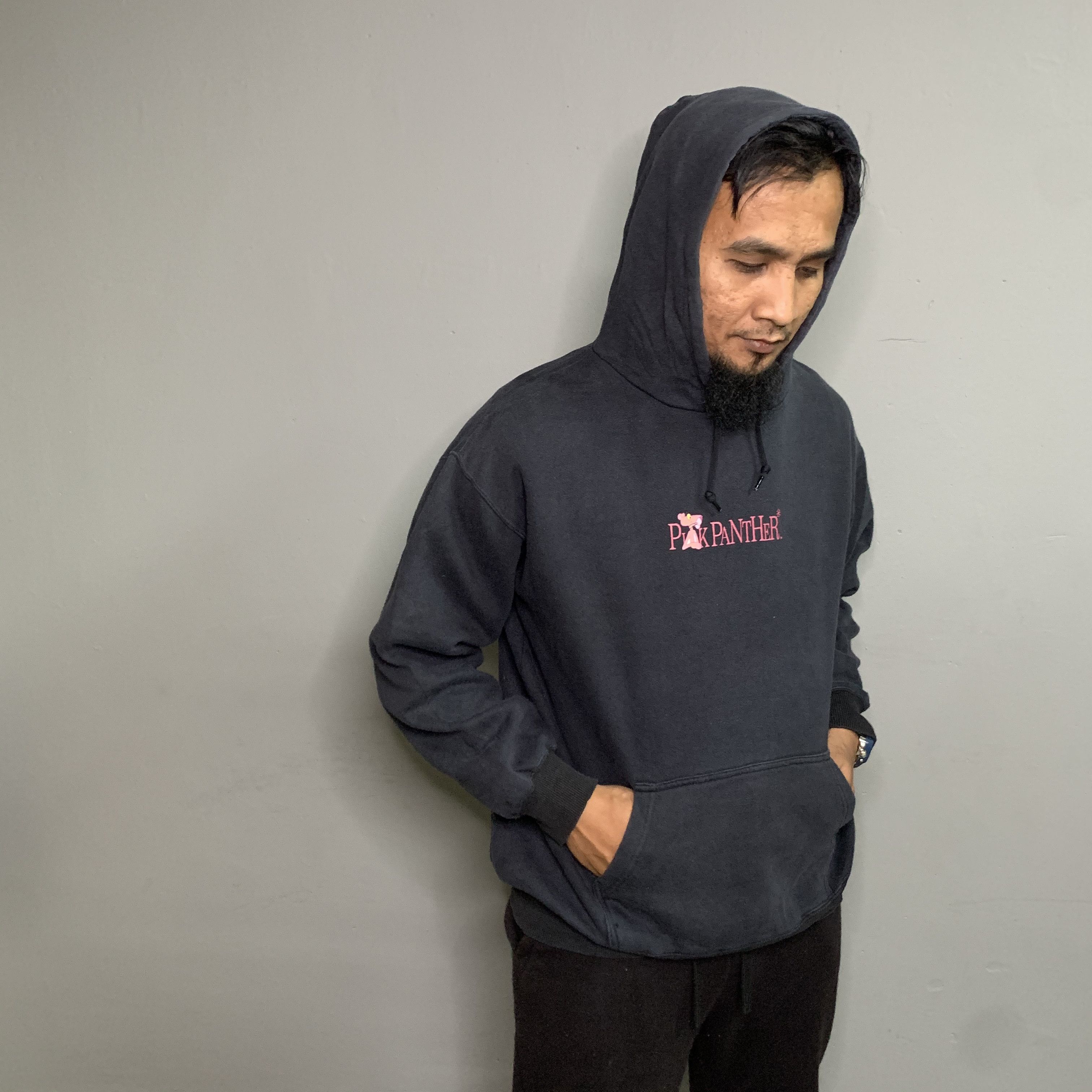 Vintage Vintage Pink Panther Movie Hooded Pullover Sweatshirt Size US L / EU 52-54 / 3 - 2 Thumbnail