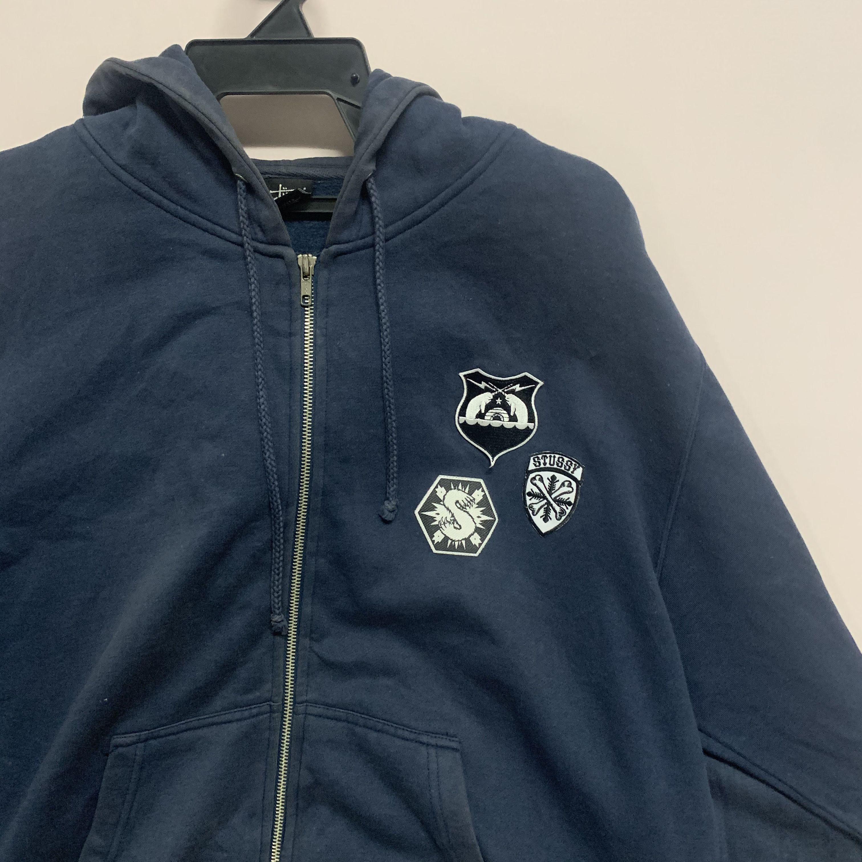 Stussy Vintage Stussy Hooded Sweater Pullover Sweatshirt Size US L / EU 52-54 / 3 - 3 Thumbnail