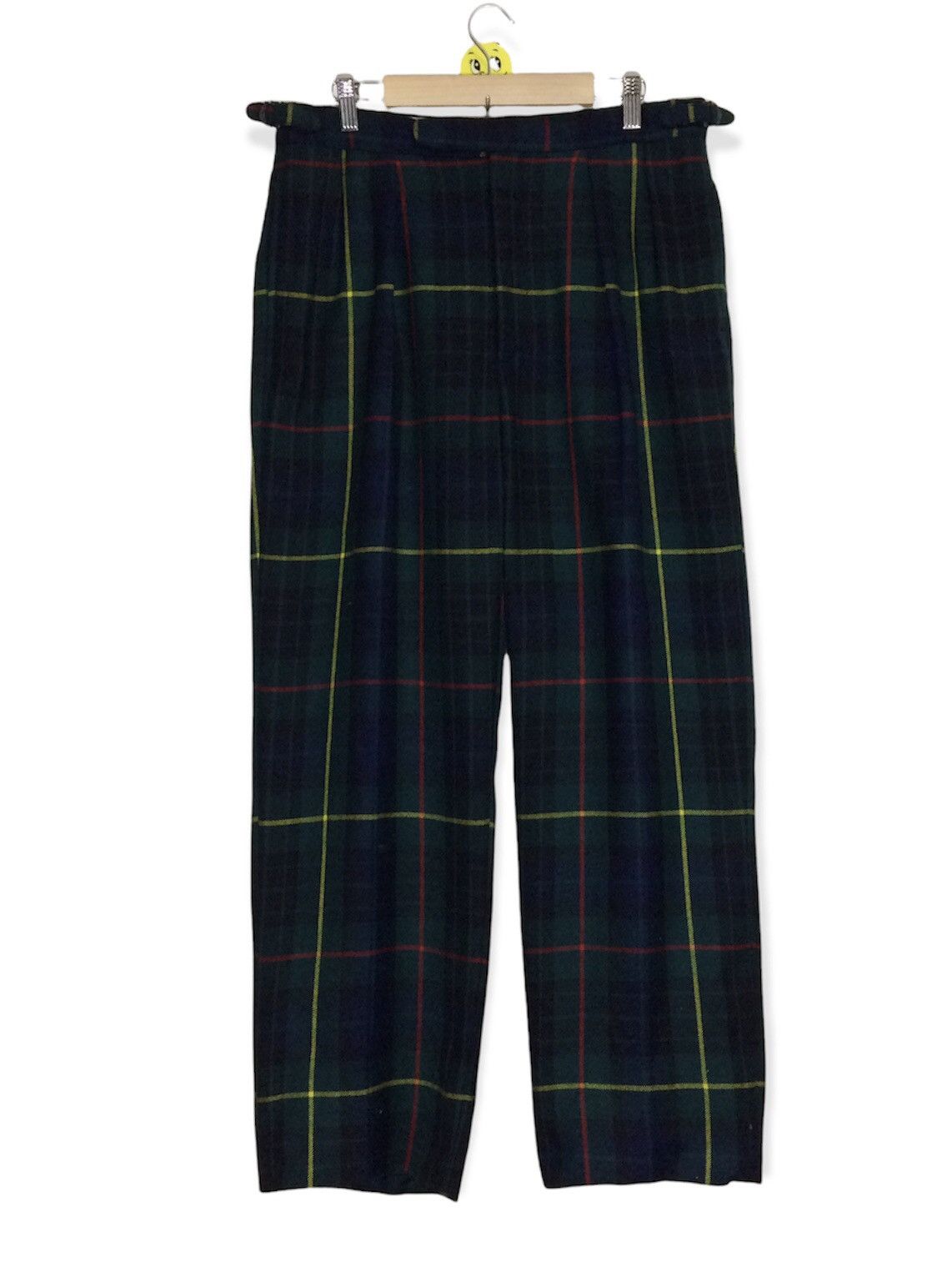 image of Vintage Polo Ralph Laurent Pants Checked Tartan in Green, Men's (Size 33)