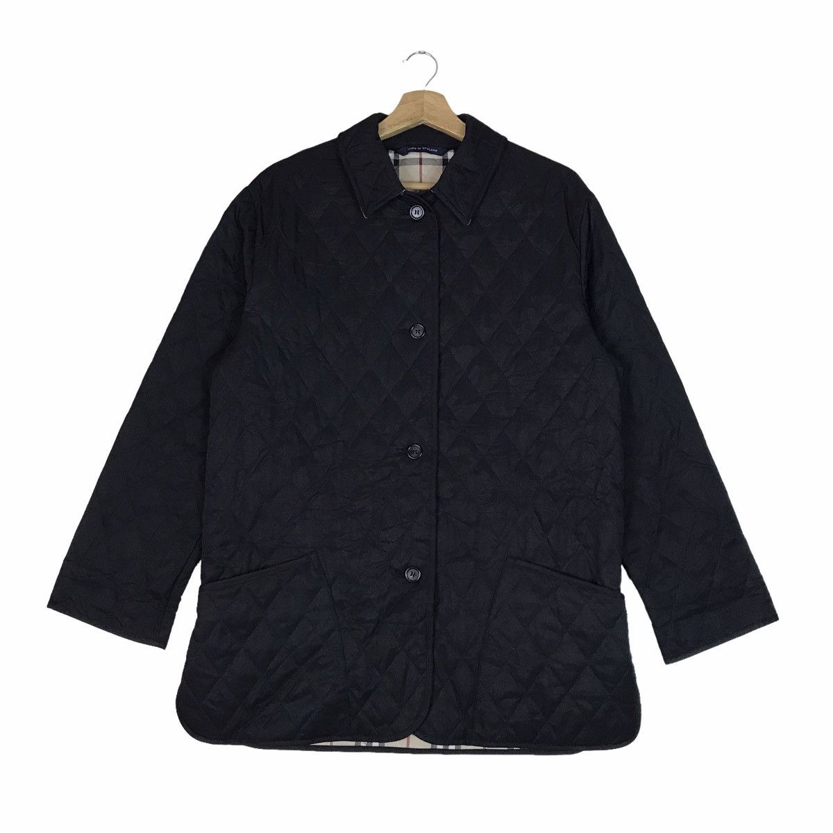 Burberry BURBERRY London Nova Check Black Quilted Jacket Size US M / EU 48-50 / 2 - 1 Thumbnail