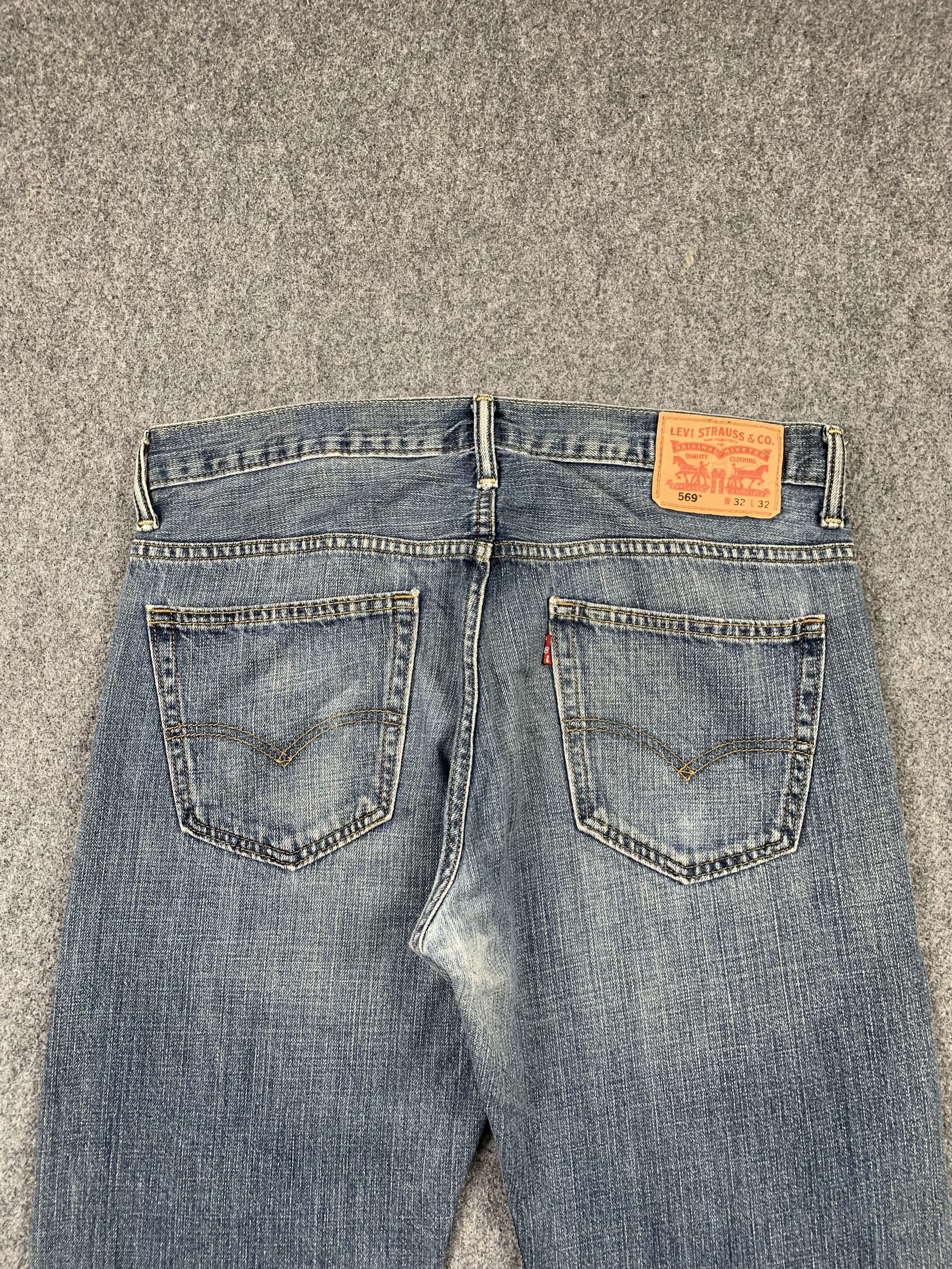 Levi's Vintage Levis 569 Faded Blue Jeans DP2155 Size US 35 - 4 Thumbnail