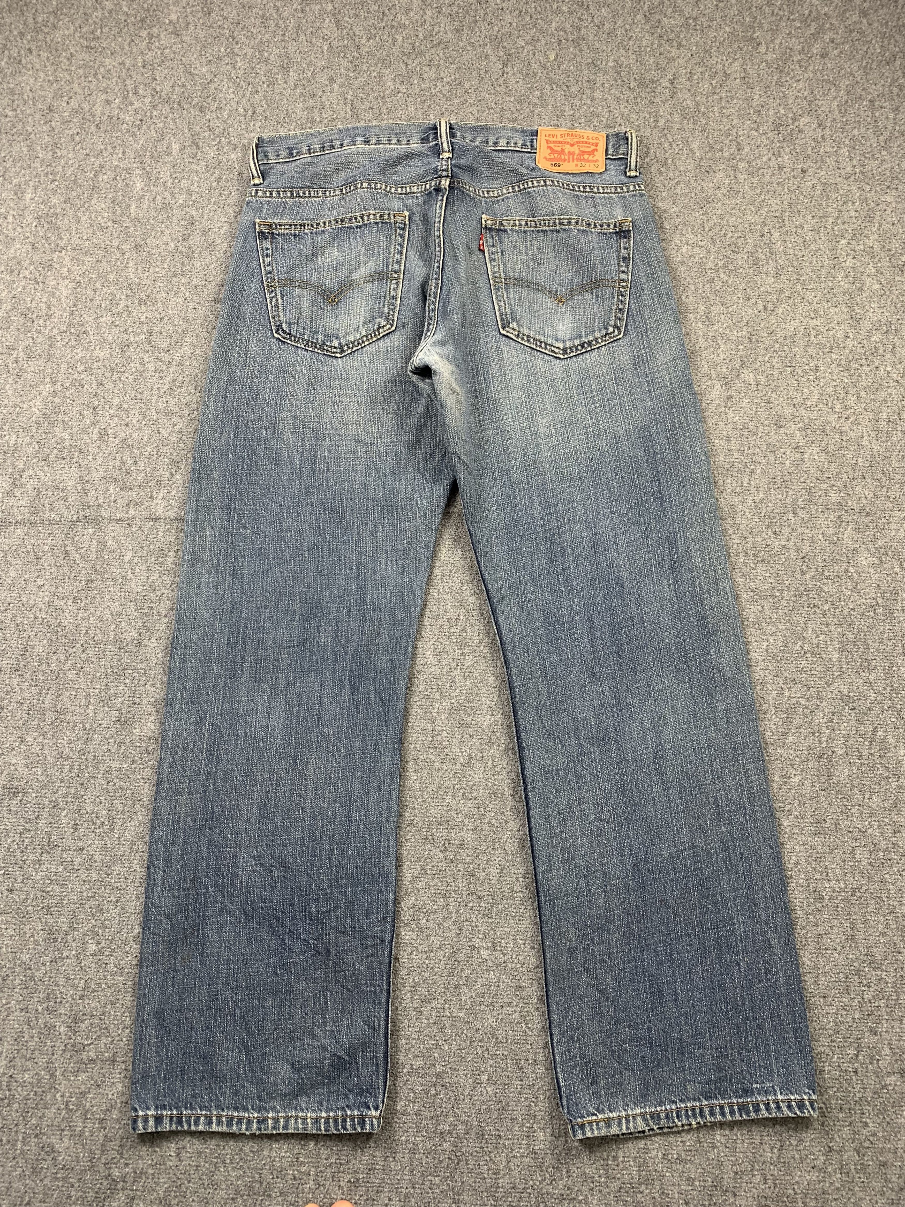 Levi's Vintage Levis 569 Faded Blue Jeans DP2155 Size US 35 - 3 Thumbnail