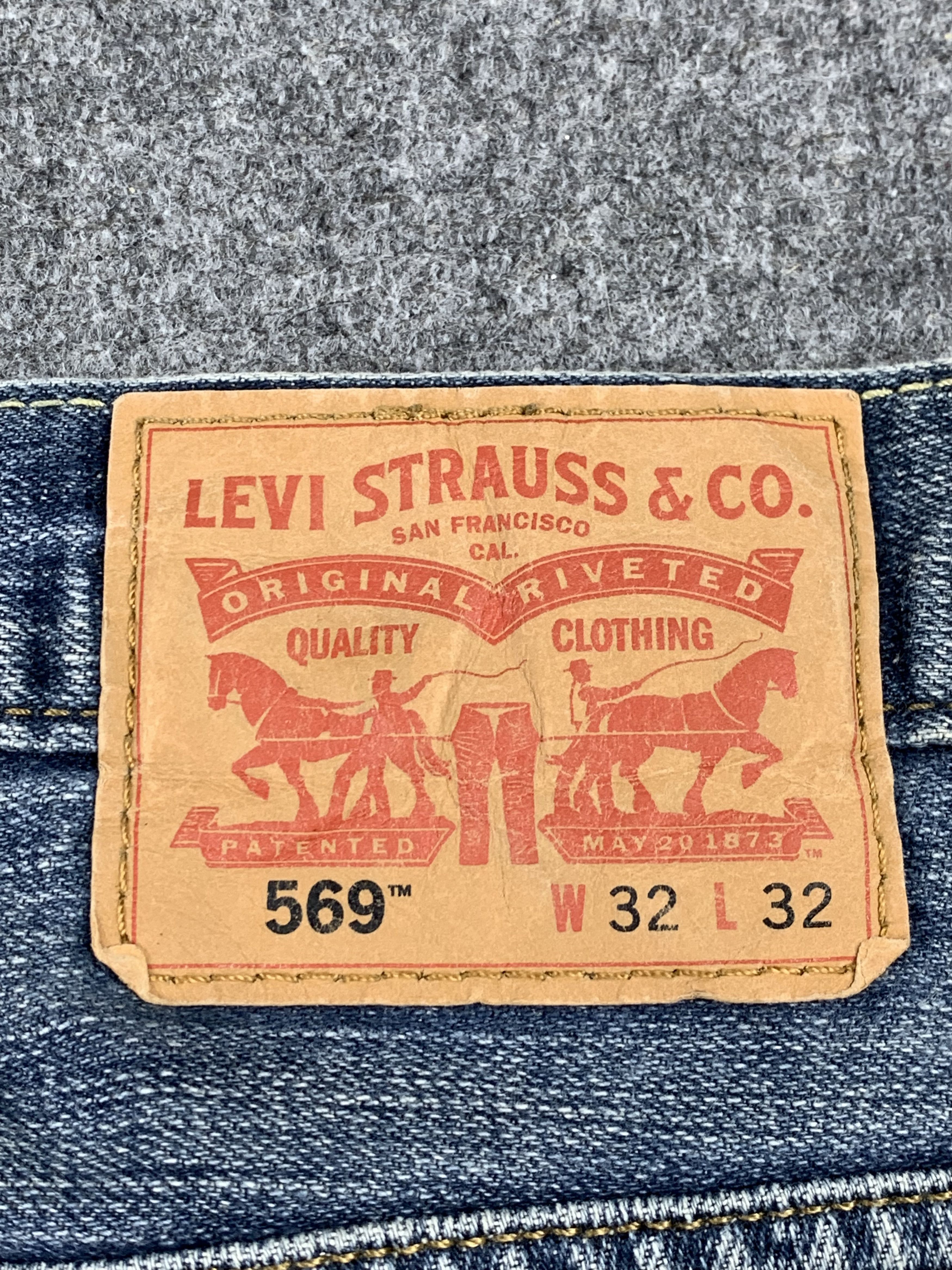 Levi's Vintage Levis 569 Faded Blue Jeans DP2155 Size US 35 - 5 Thumbnail