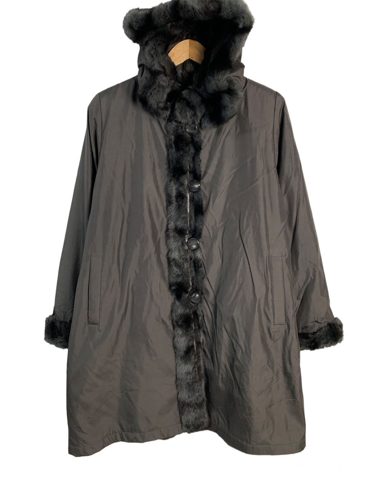 Japanese Brand Japanese Brand Linos Faux Fur Reversible Jacket Size L / US 10 / IT 46 - 1 Thumbnail