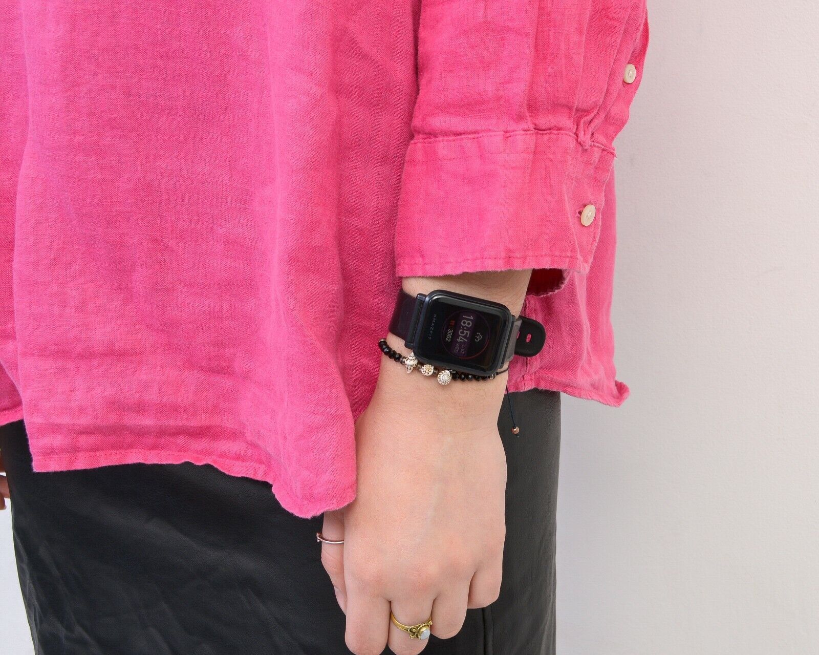 Ralph Lauren × Vintage Linen Button Up Shirt Pink V Neck Bright 3/4 Sleeves Size XL / US 12-14 / IT 48-50 - 5 Thumbnail