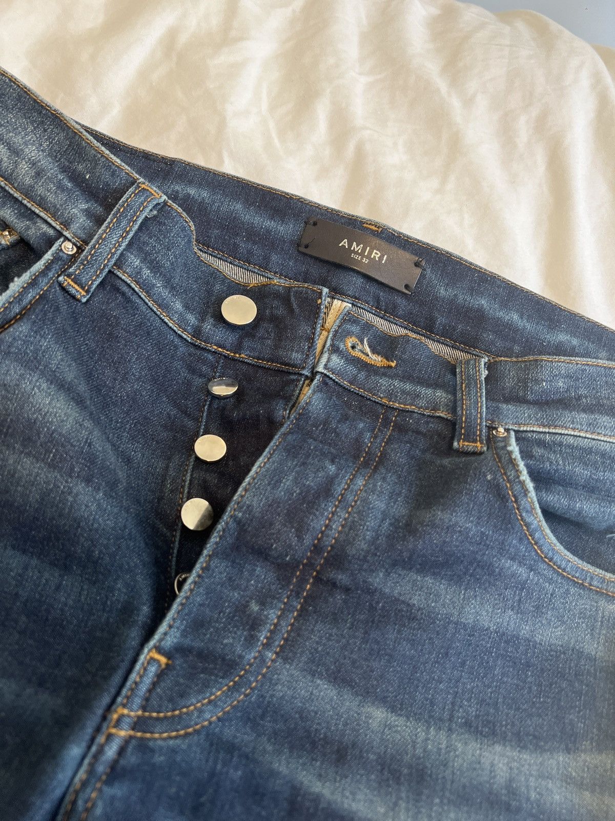 Amiri Amiri Stack Jean - Deep Classic Size US 32 / EU 48 - 4 Thumbnail