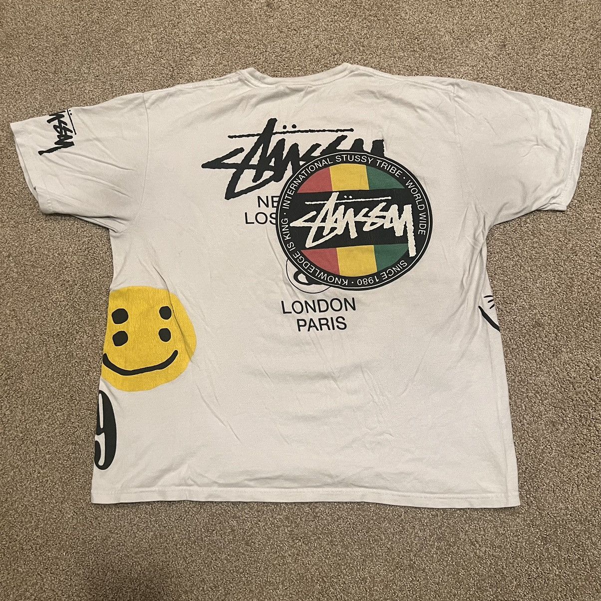 Cactus Plant Flea Market × Stussy CPFM Stussy Tee (White) Size US XL / EU 56 / 4 - 2 Thumbnail