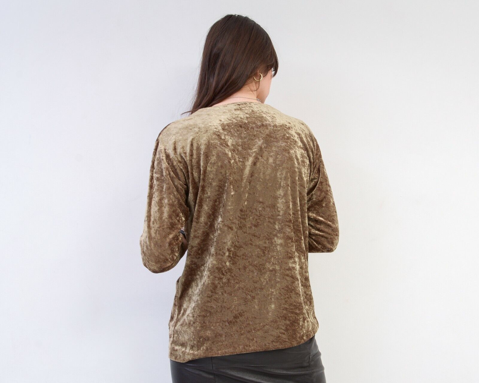 Other × Vintage 90's Velvet Blazer Jacket Button Shirt Chic Basic Office Size M / US 6-8 / IT 42-44 - 3 Thumbnail