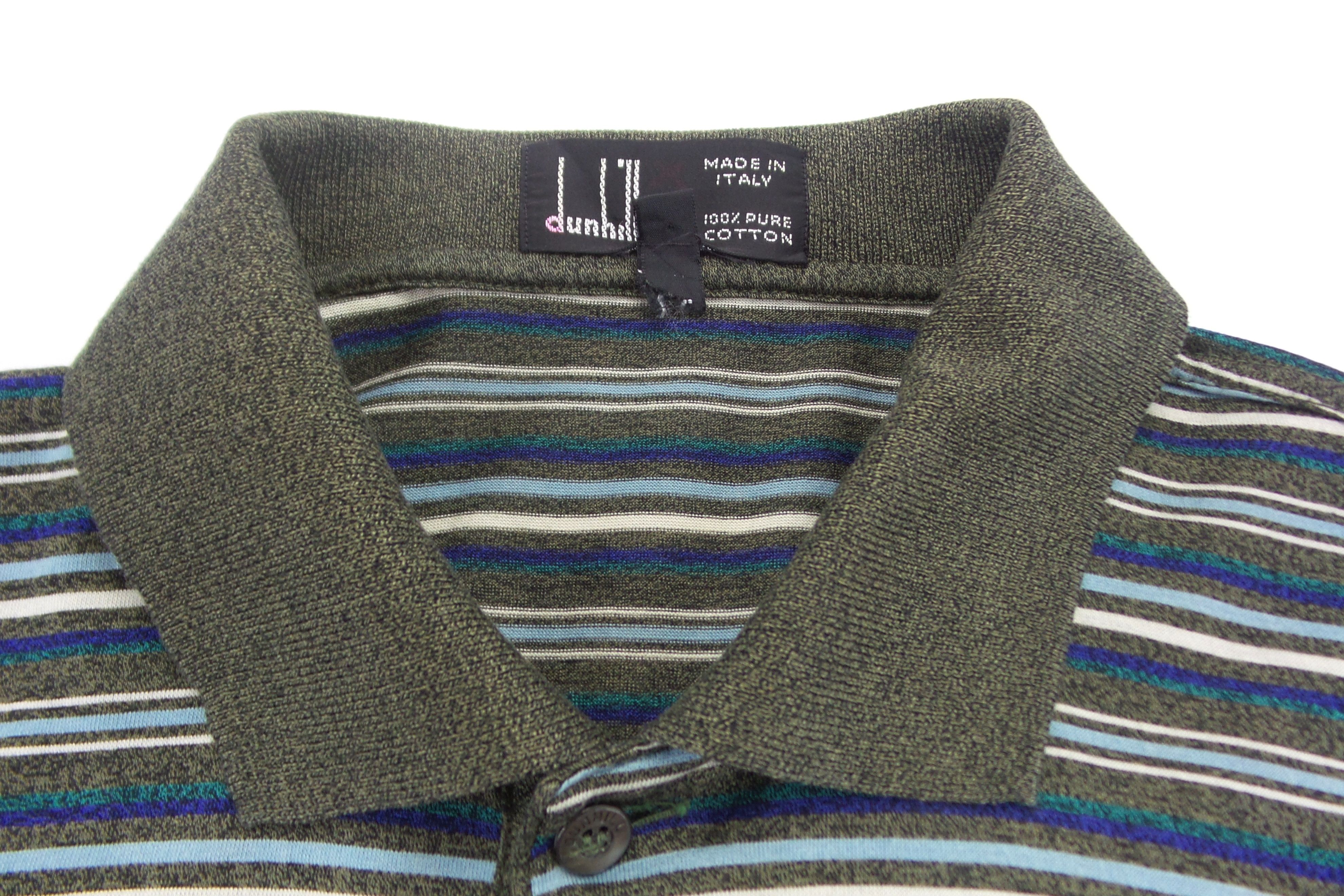 Alfred Dunhill × Vintage Alfred Dunhill Single Pocket Stripes Polo's Size US M / EU 48-50 / 2 - 2 Thumbnail