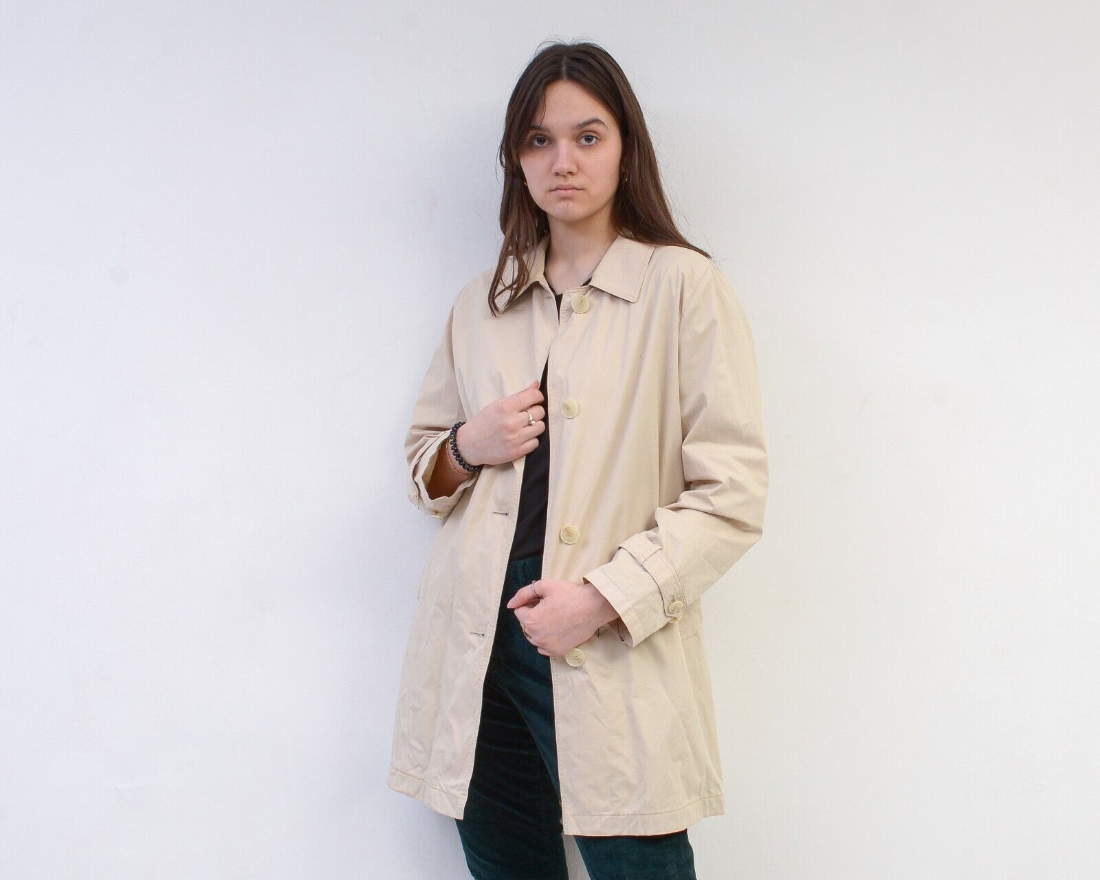 DAKS × Vintage Trench Mac Overcoat Coat Mac Mod Classic Button Raincoat Size L / US 10 / IT 46 - 1 Thumbnail