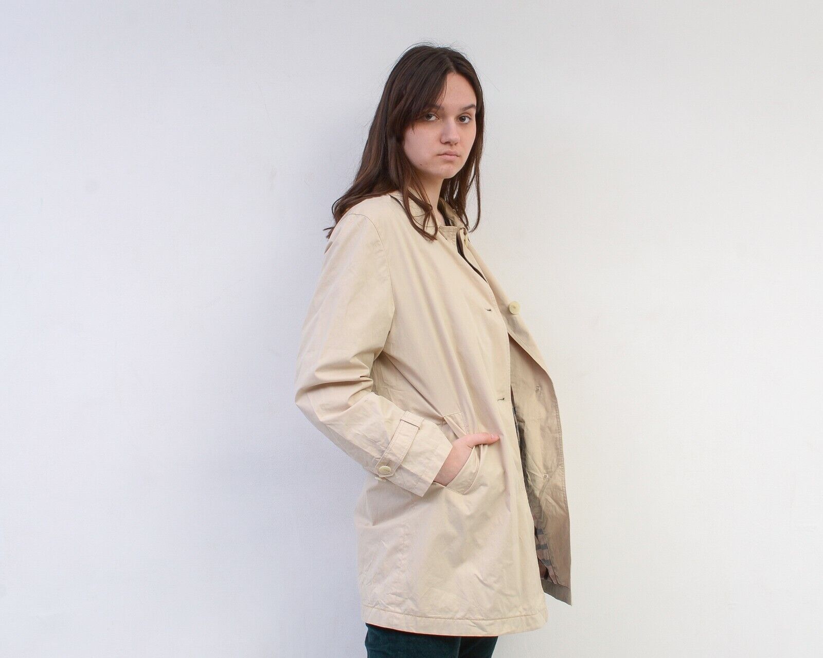 DAKS × Vintage Trench Mac Overcoat Coat Mac Mod Classic Button Raincoat Size L / US 10 / IT 46 - 3 Thumbnail