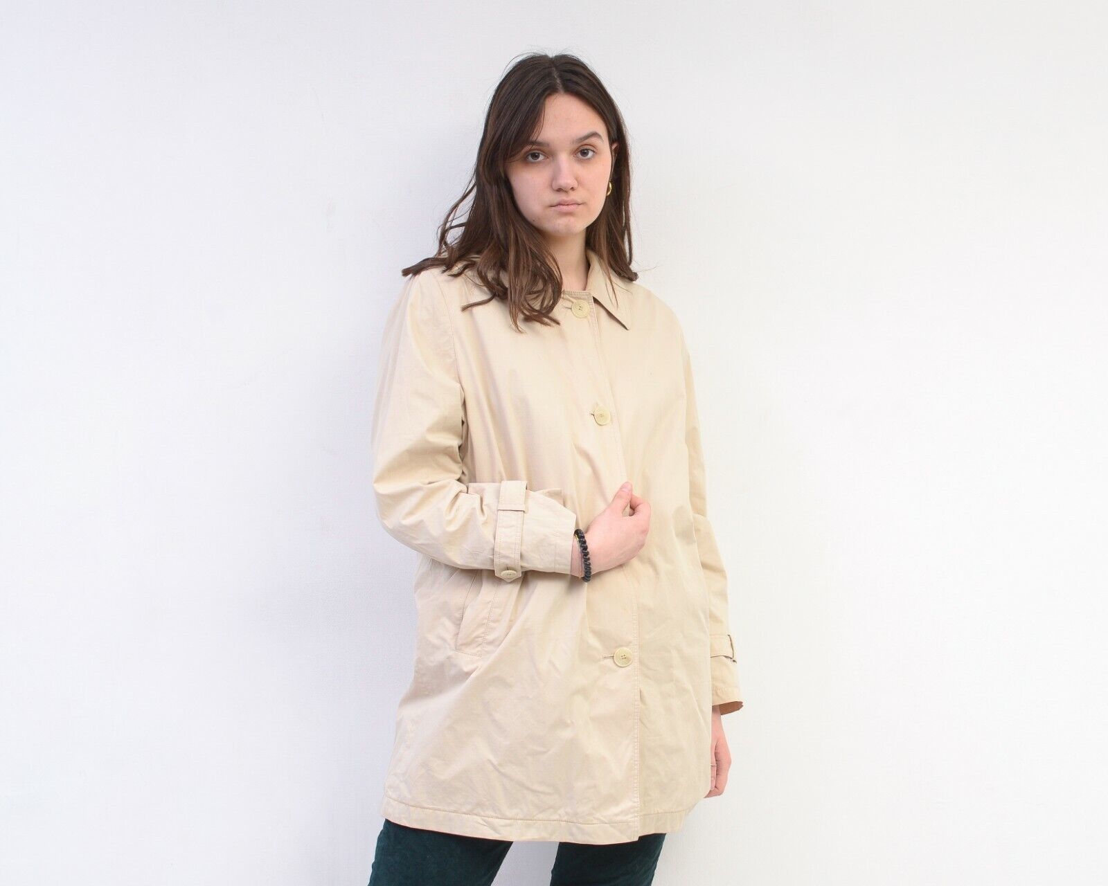 DAKS × Vintage Trench Mac Overcoat Coat Mac Mod Classic Button Raincoat Size L / US 10 / IT 46 - 2 Thumbnail