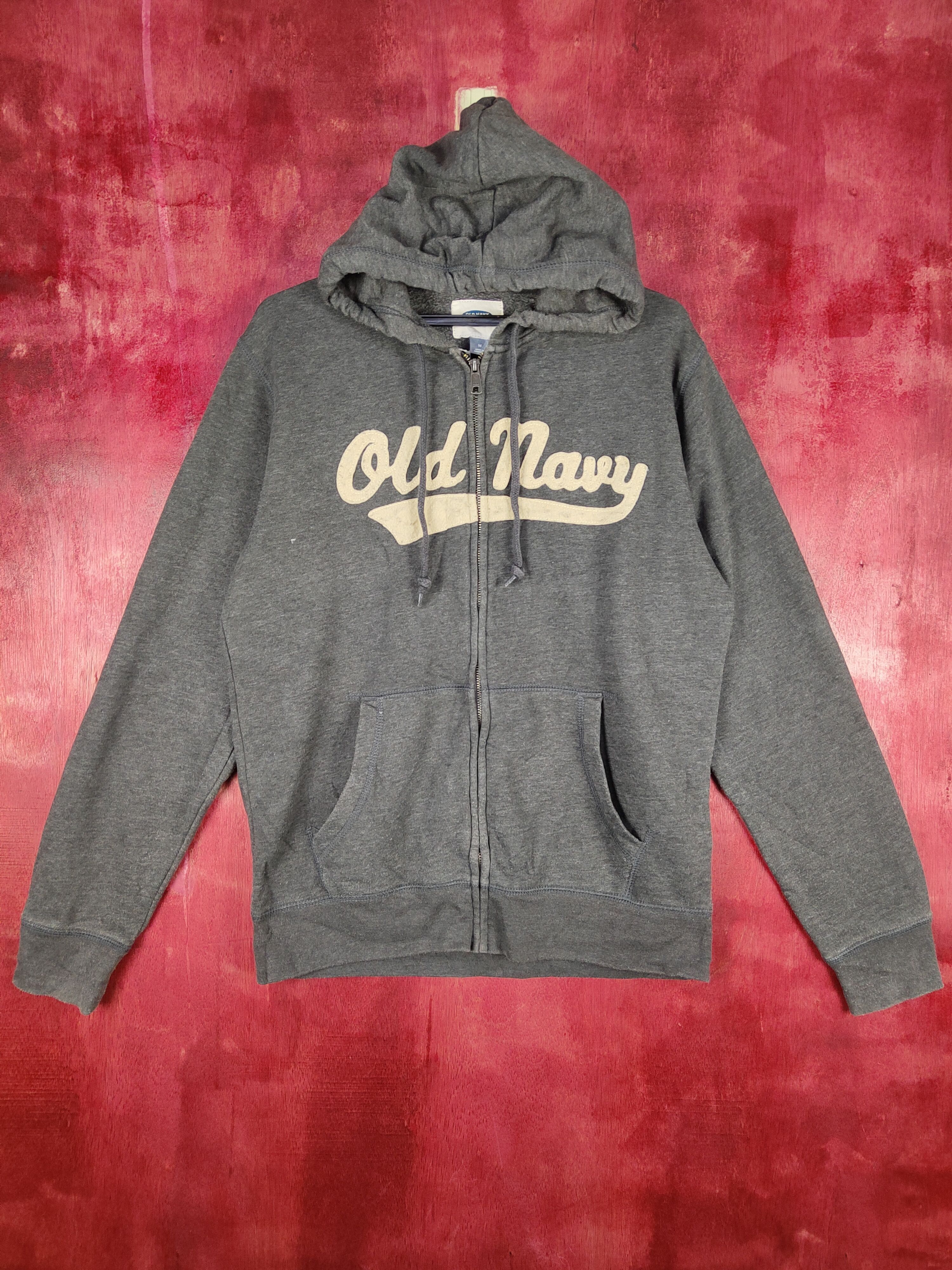 image of Old Navy Gray Vintage Sweater Hoodie 4707 in Grey, Men's (Size Medium)