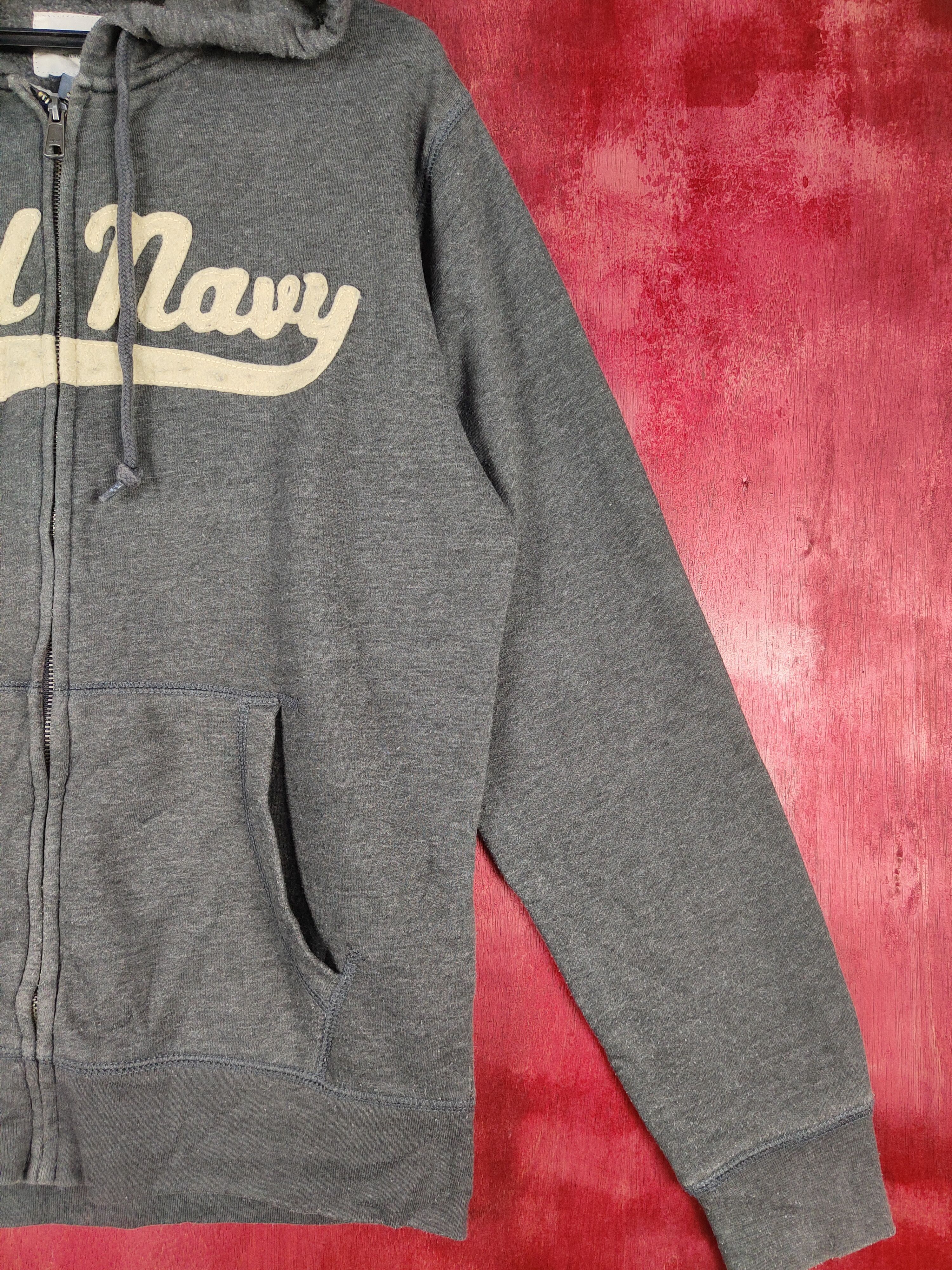 Japanese Brand Old Navy Gray vintage Sweater hoodie #4707 Size US M / EU 48-50 / 2 - 5 Thumbnail