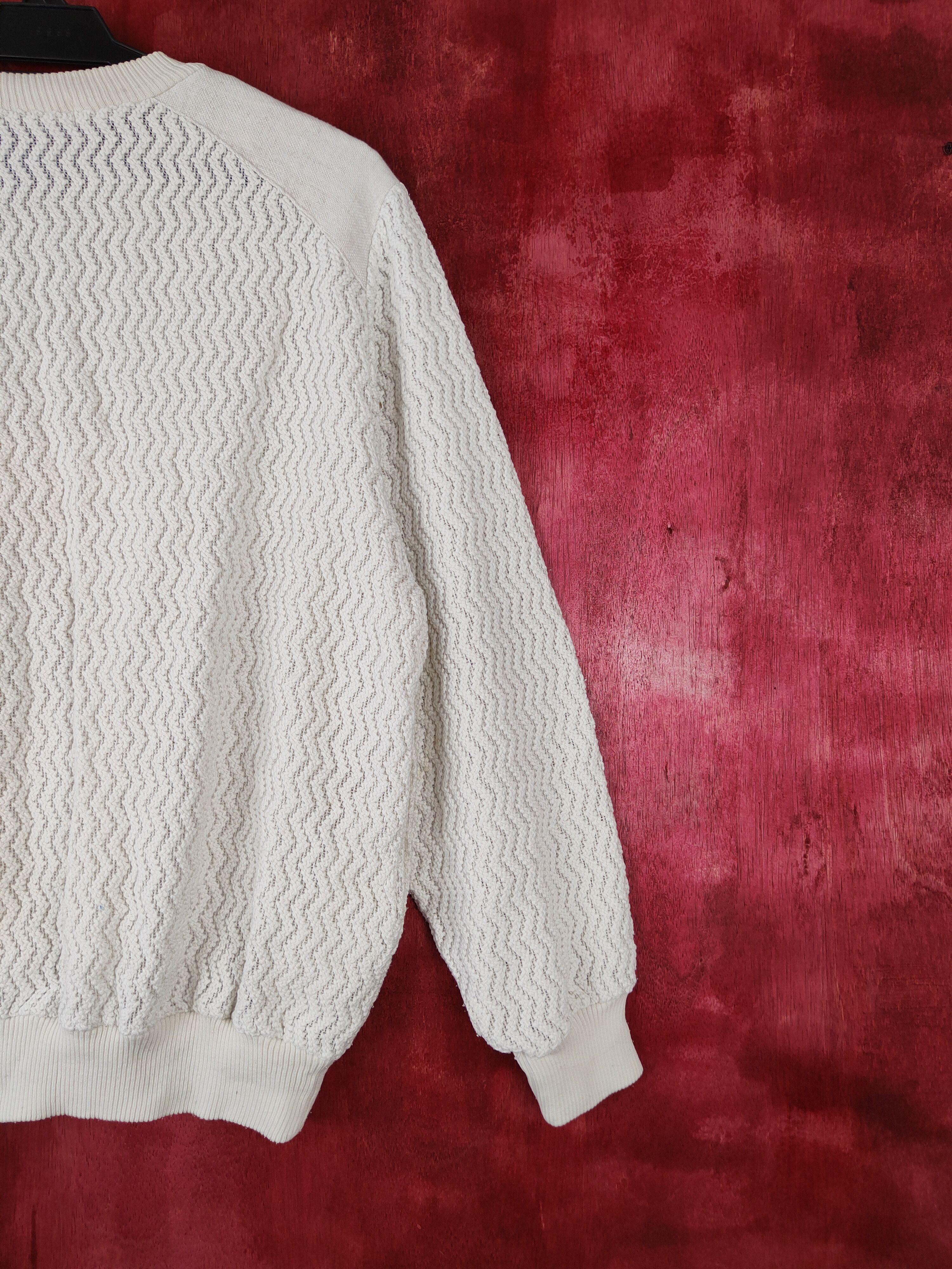 Japanese Brand Soljoven White sweatshirt Knitwear #S365 Size US L / EU 52-54 / 3 - 7 Thumbnail