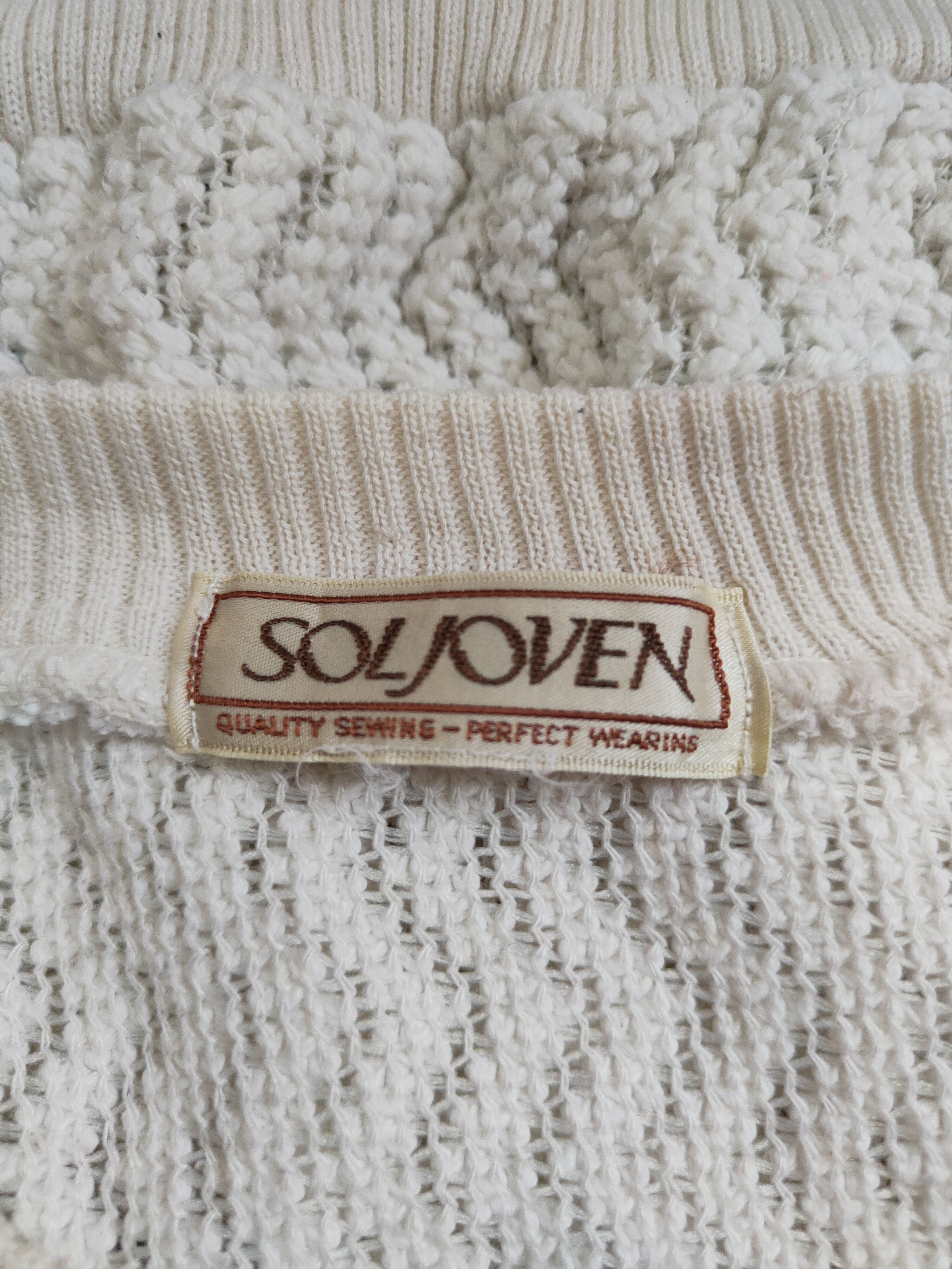 Japanese Brand Soljoven White sweatshirt Knitwear #S365 Size US L / EU 52-54 / 3 - 10 Thumbnail