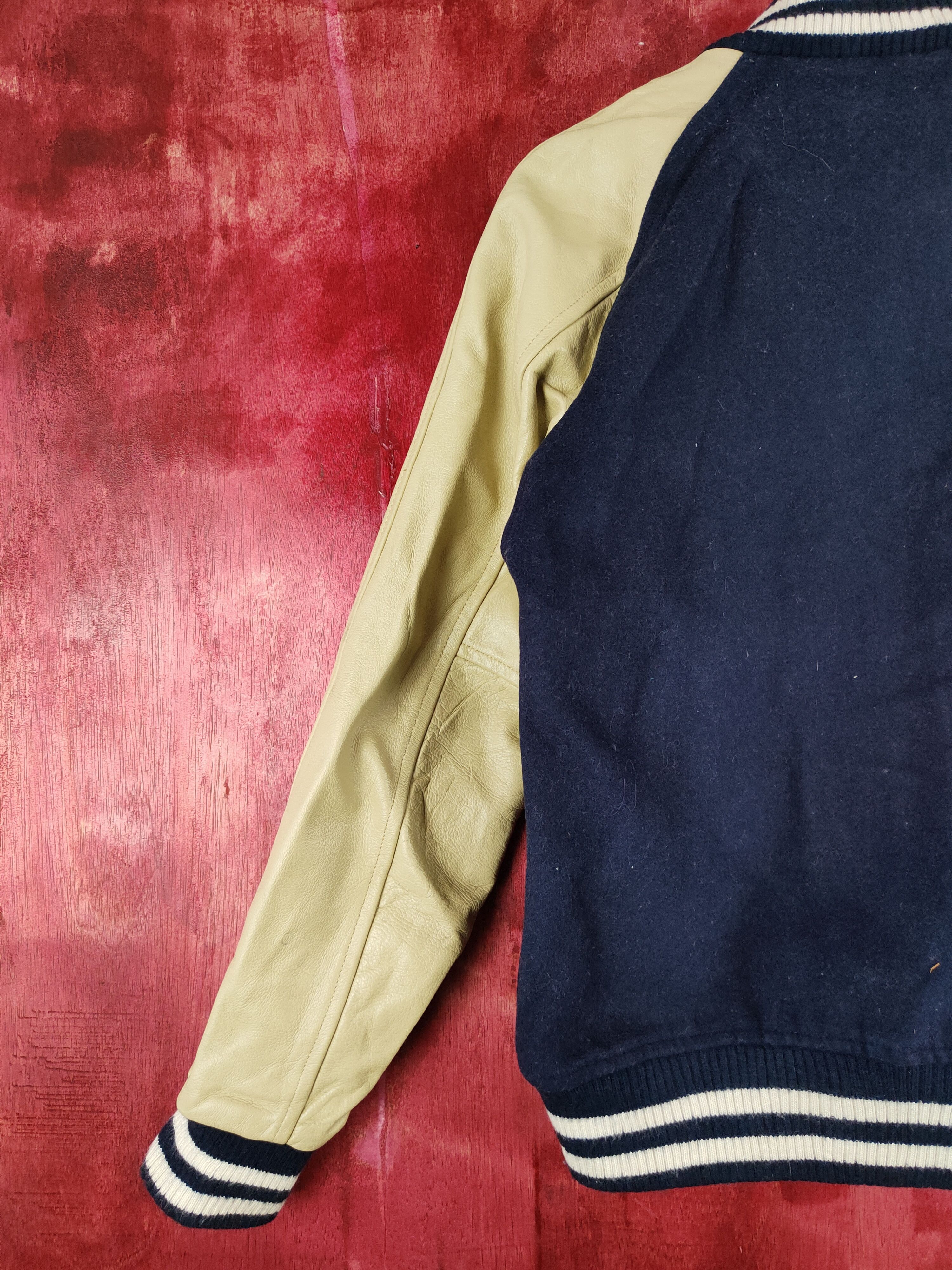 Japanese Brand Coen Dark Blue Sweater varsity jacket #S326 Size US S / EU 44-46 / 1 - 8 Thumbnail