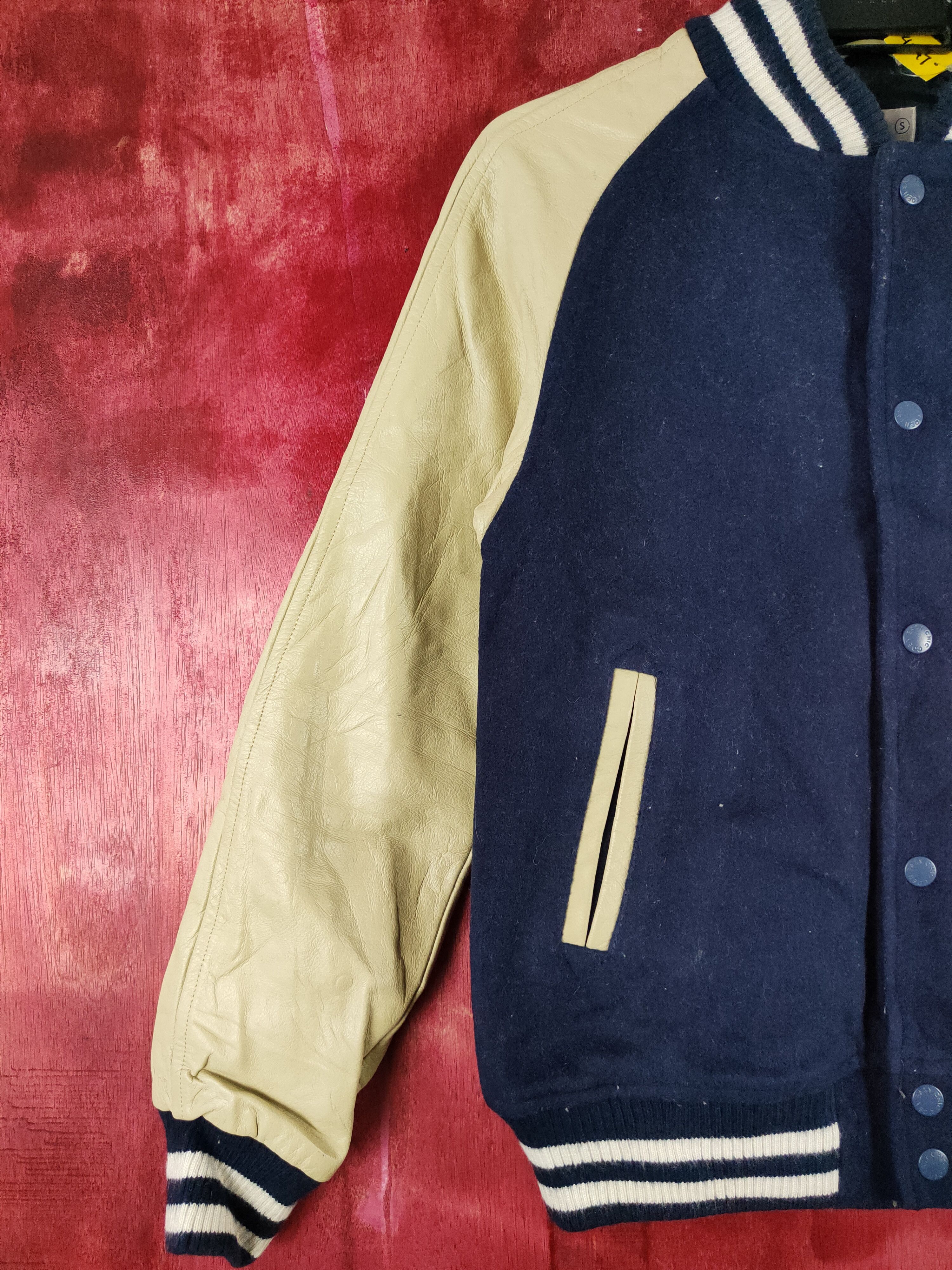 Japanese Brand Coen Dark Blue Sweater varsity jacket #S326 Size US S / EU 44-46 / 1 - 3 Thumbnail