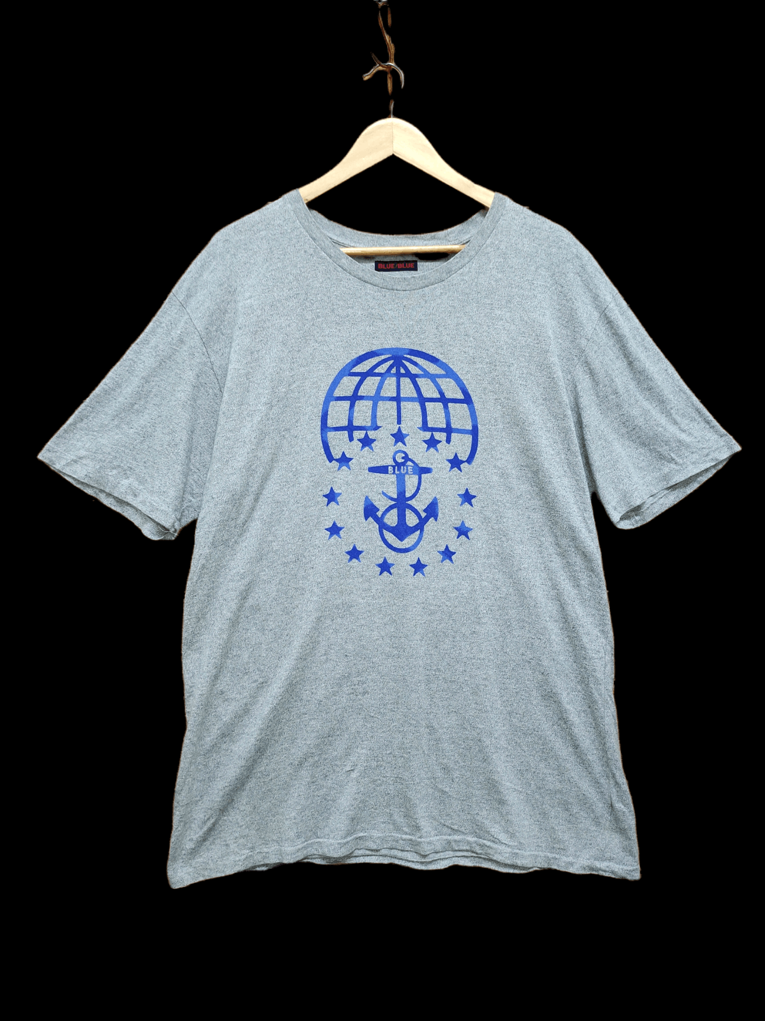 Vintage Vintage 90s Blue Blue Japan Salt & Pepper T-Shirt Size US L / EU 52-54 / 3 - 1 Thumbnail