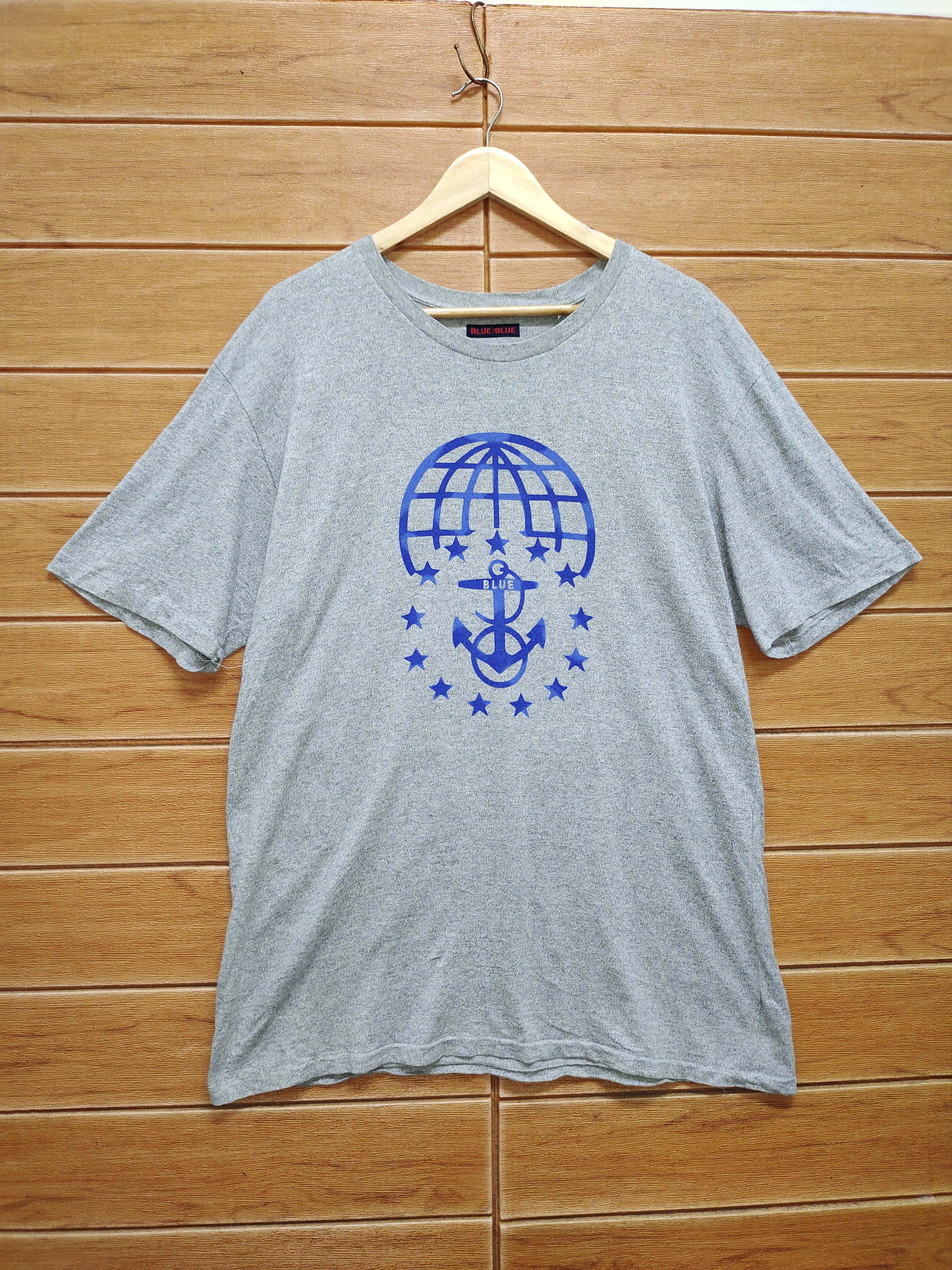 Vintage Vintage 90s Blue Blue Japan Salt & Pepper T-Shirt Size US L / EU 52-54 / 3 - 2 Thumbnail