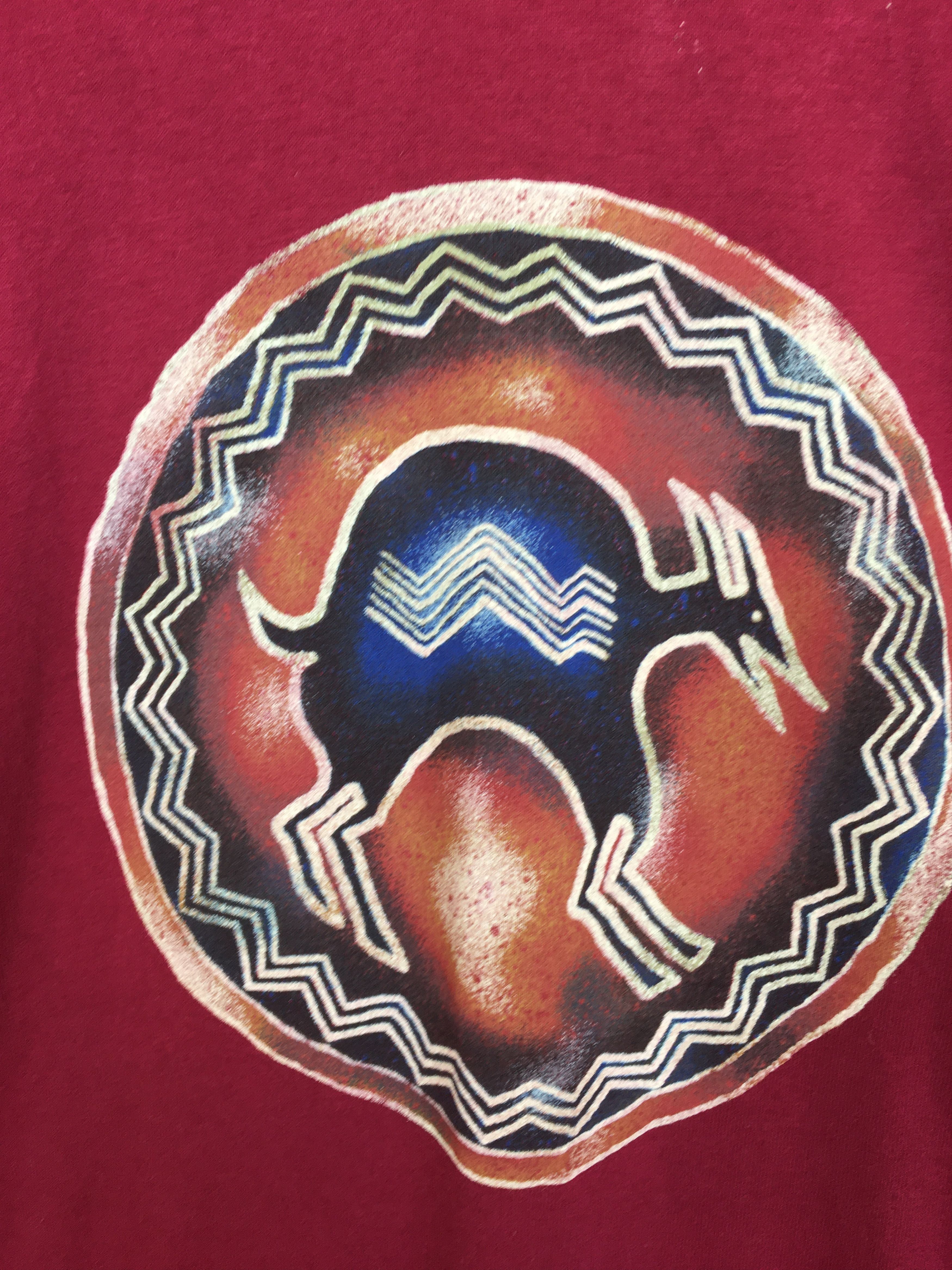 Man Made In Australia Vintage 90s Kaikabx T-Shirt / Native / Navajo Design Size US L / EU 52-54 / 3 - 2 Thumbnail
