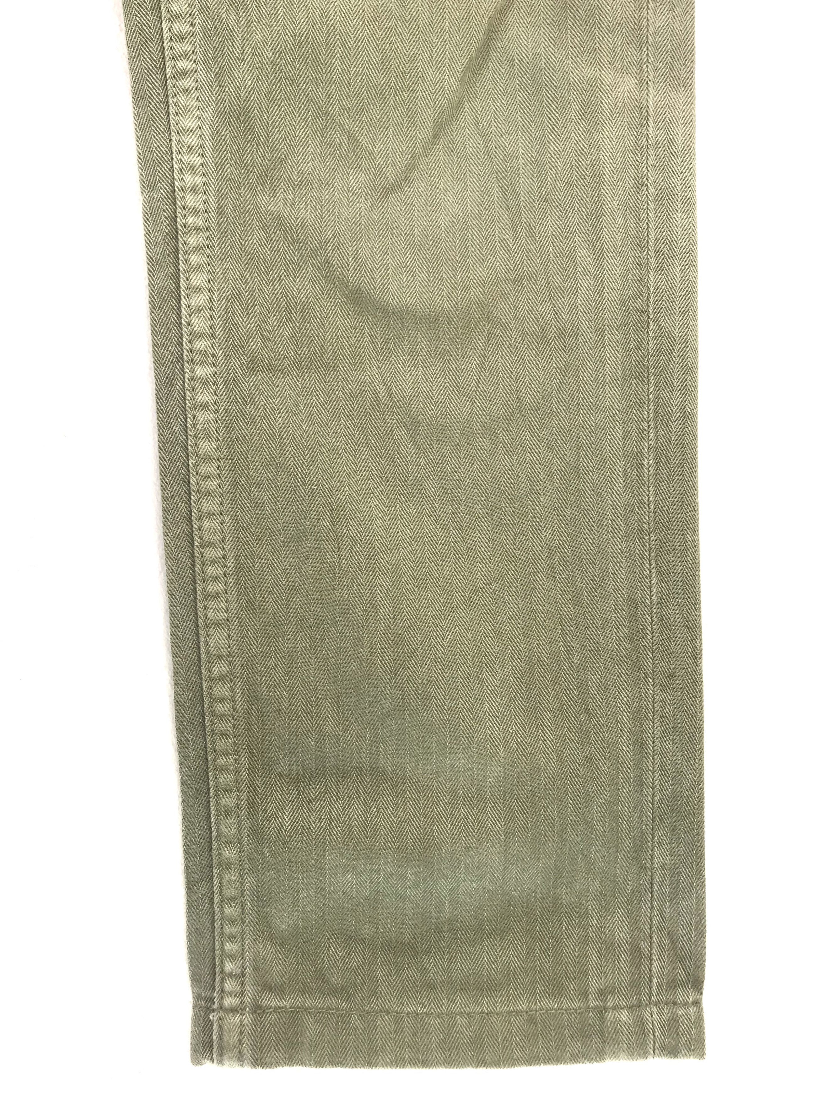 Hysteric Glamour DELAVE Olive Green Herringbone Twill Military Pants Size US 32 / EU 48 - 4 Thumbnail