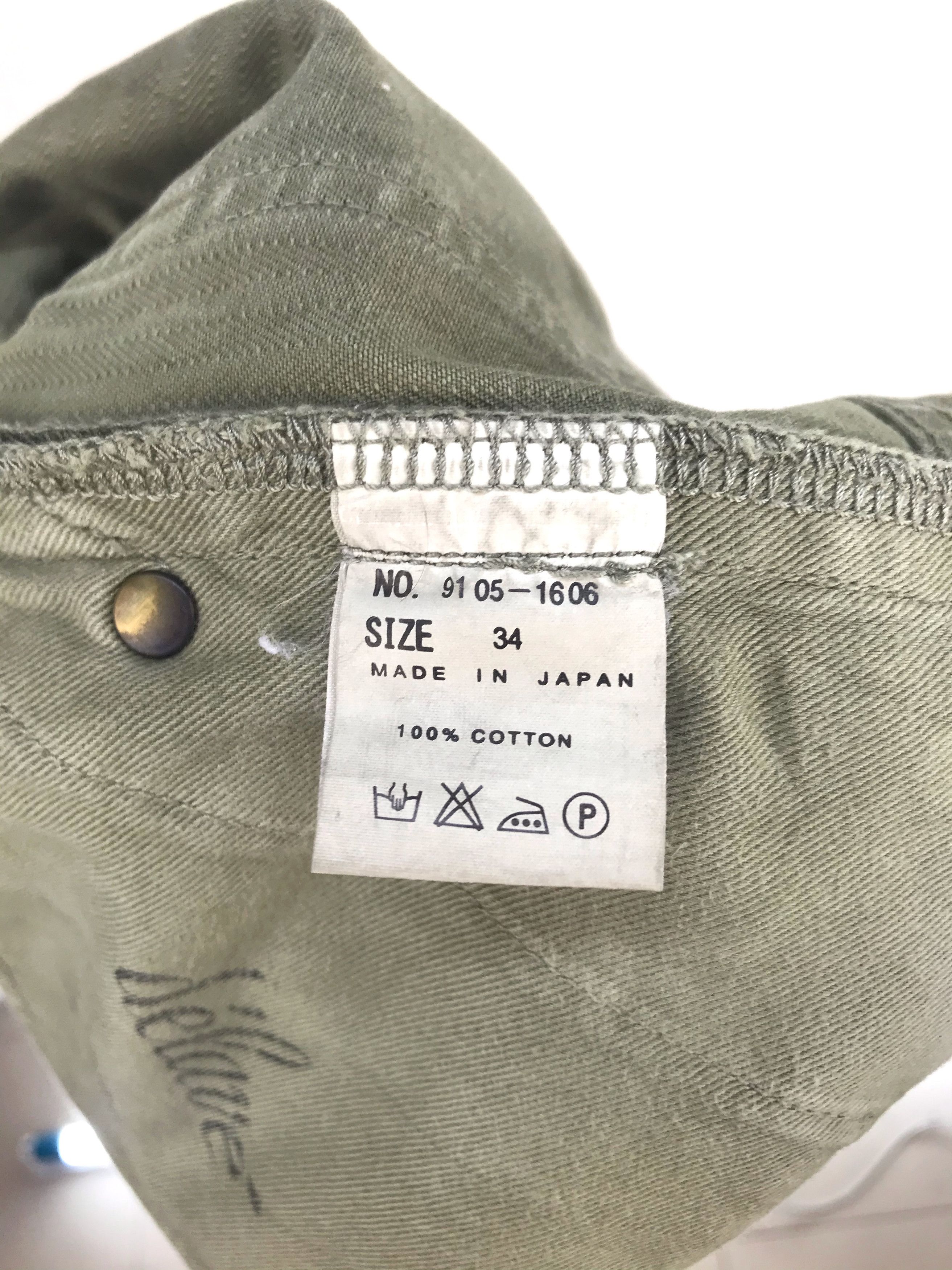 Hysteric Glamour DELAVE Olive Green Herringbone Twill Military Pants Size US 32 / EU 48 - 13 Thumbnail