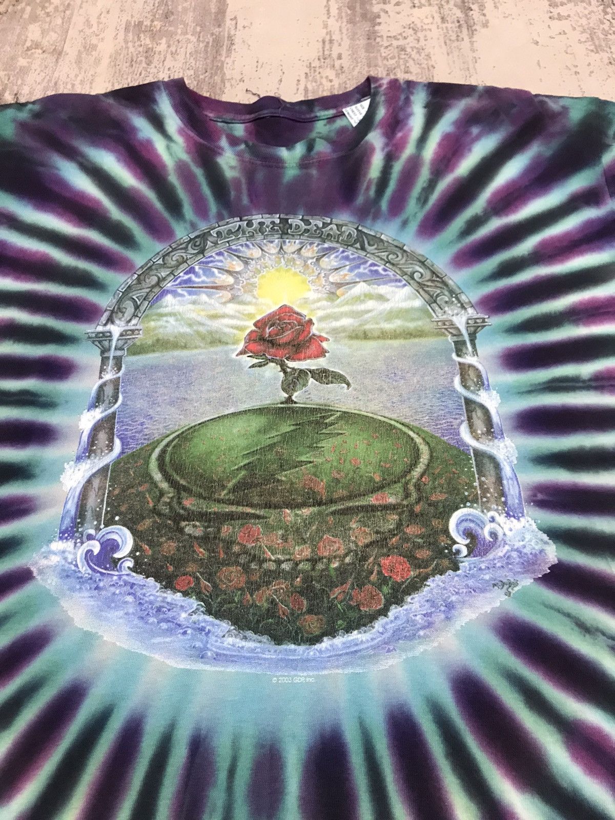 Band Tees × Grateful Dead × Vintage Grateful Dead Summer Getaway Tour Tie Dye Band Shirt Size US L / EU 52-54 / 3 - 3 Thumbnail