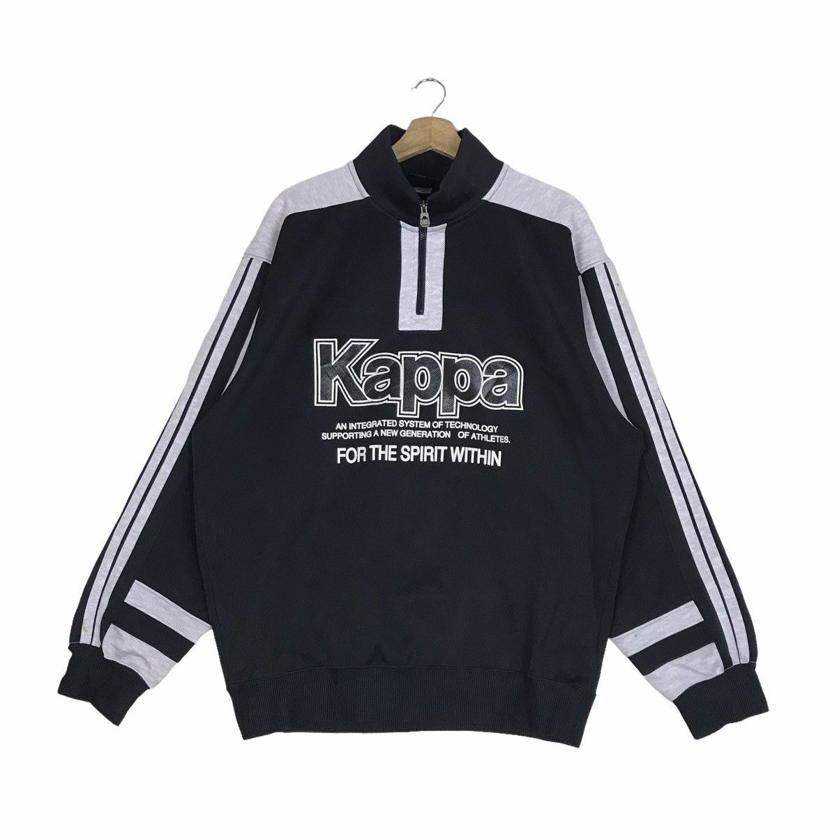 Vintage 90s KAPPA Spell Out Half Zip Sweatshirt Pullover
