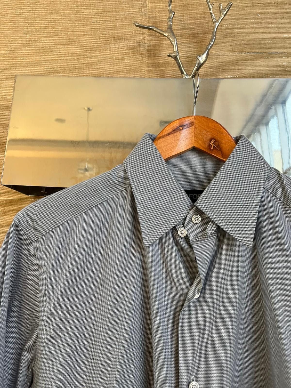 Tom Ford Button Up Shirt in Grey Size US M / EU 48-50 / 2 - 7 Thumbnail