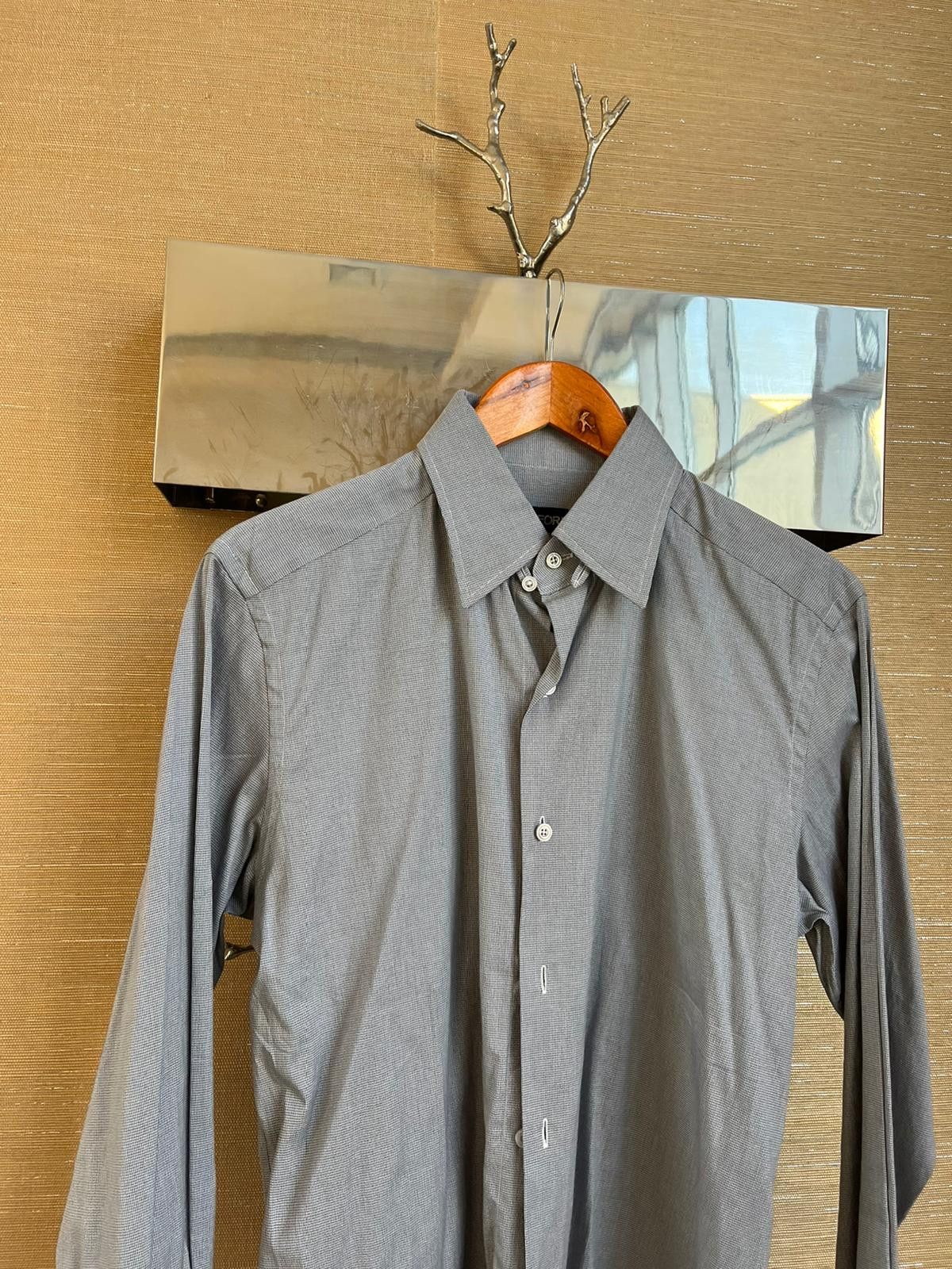 Tom Ford Button Up Shirt in Grey Size US M / EU 48-50 / 2 - 2 Thumbnail