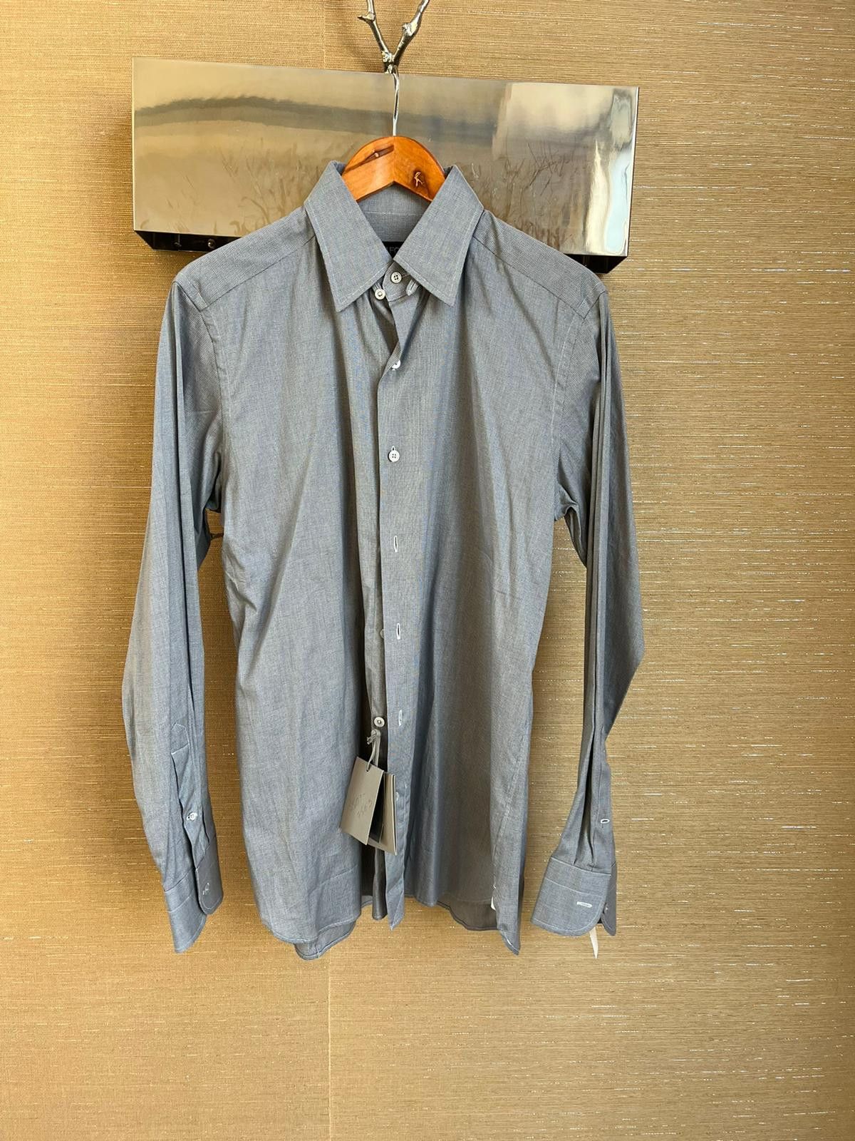 Tom Ford Button Up Shirt in Grey Size US M / EU 48-50 / 2 - 1 Thumbnail