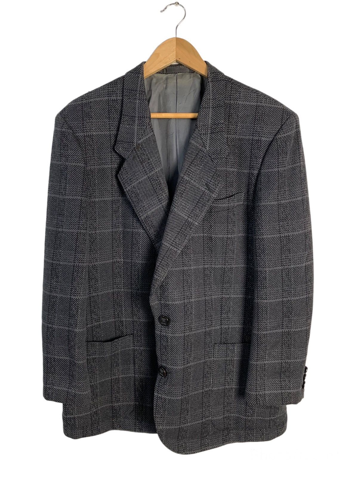 Pierre Balmain Pierre Balmain Checkered Blazer Jacket Size US L / EU 52-54 / 3 - 1 Thumbnail