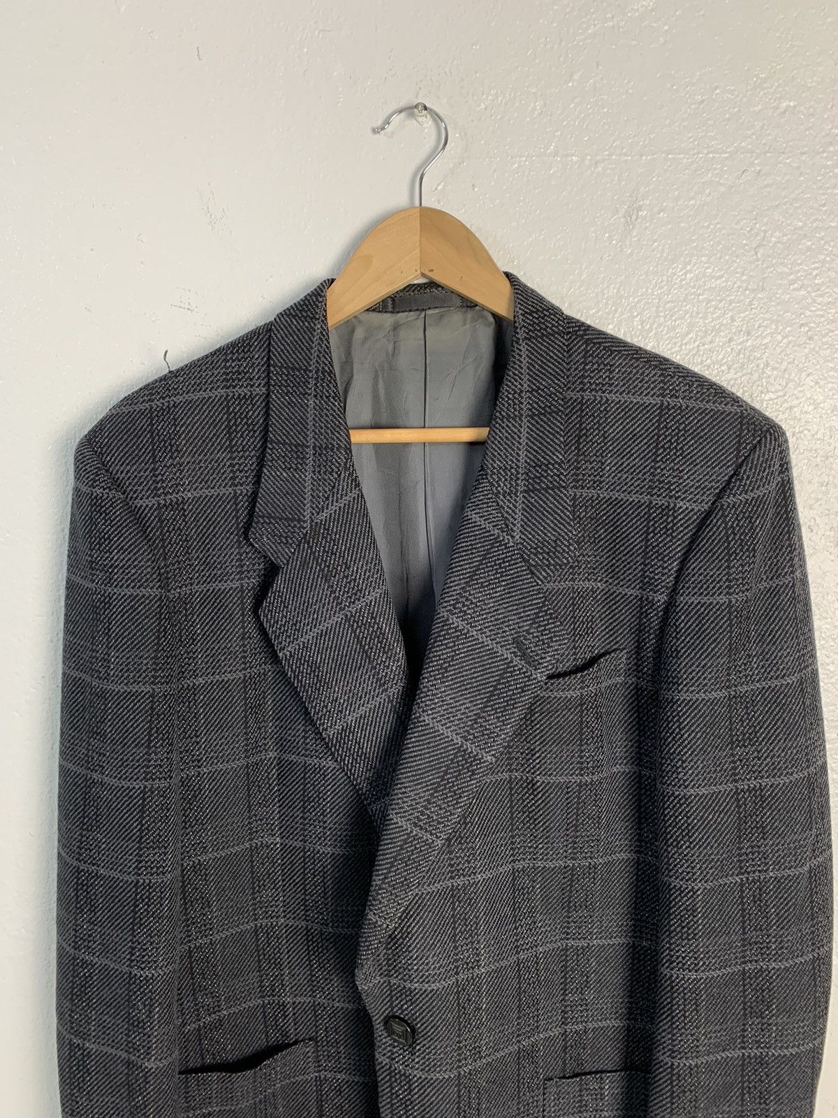 Pierre Balmain Pierre Balmain Checkered Blazer Jacket Size US L / EU 52-54 / 3 - 4 Thumbnail