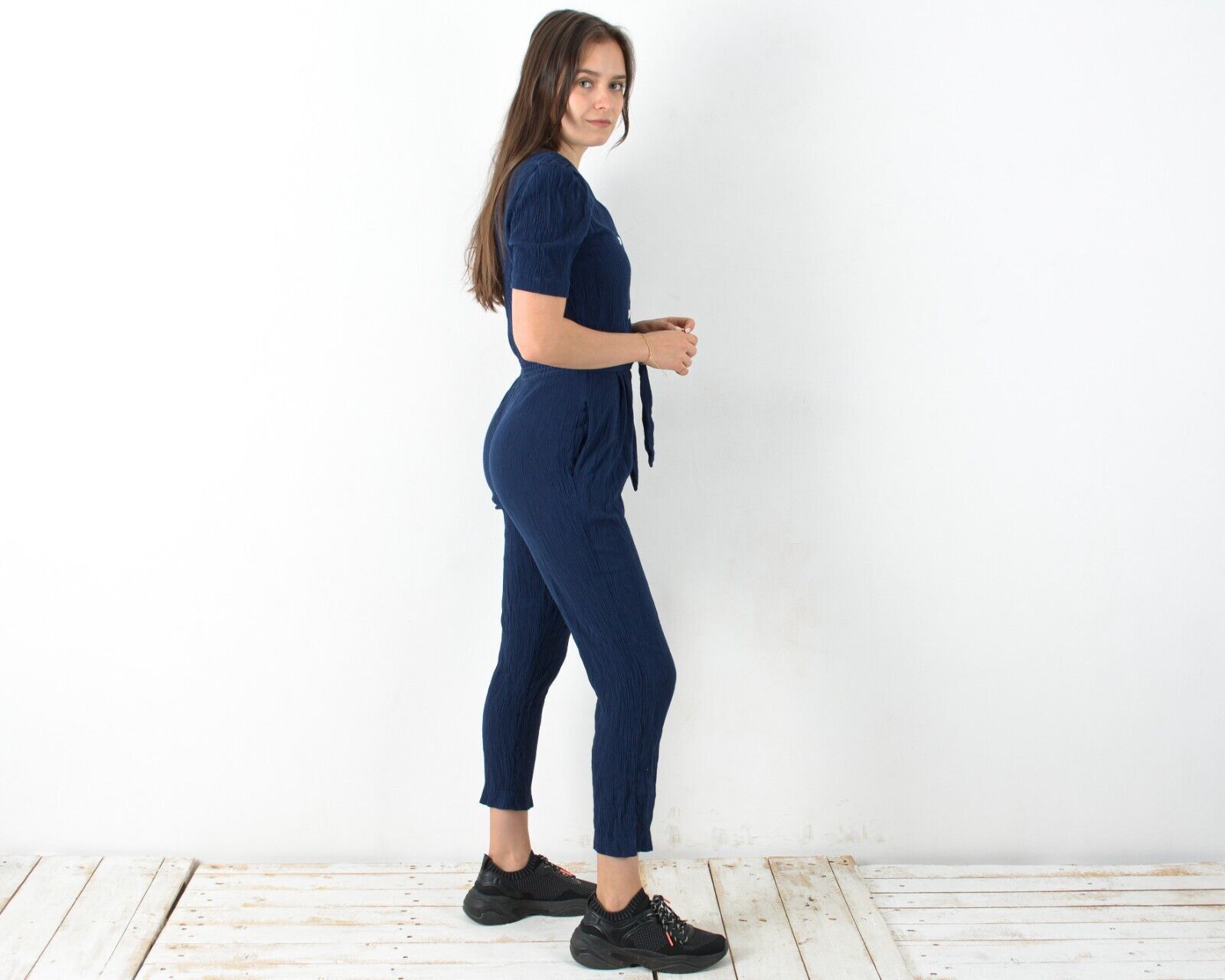 Vintage 90's Overall Jumpsuit Button Chore Summer French Petite Size S / US 4 / IT 40 - 1 Thumbnail