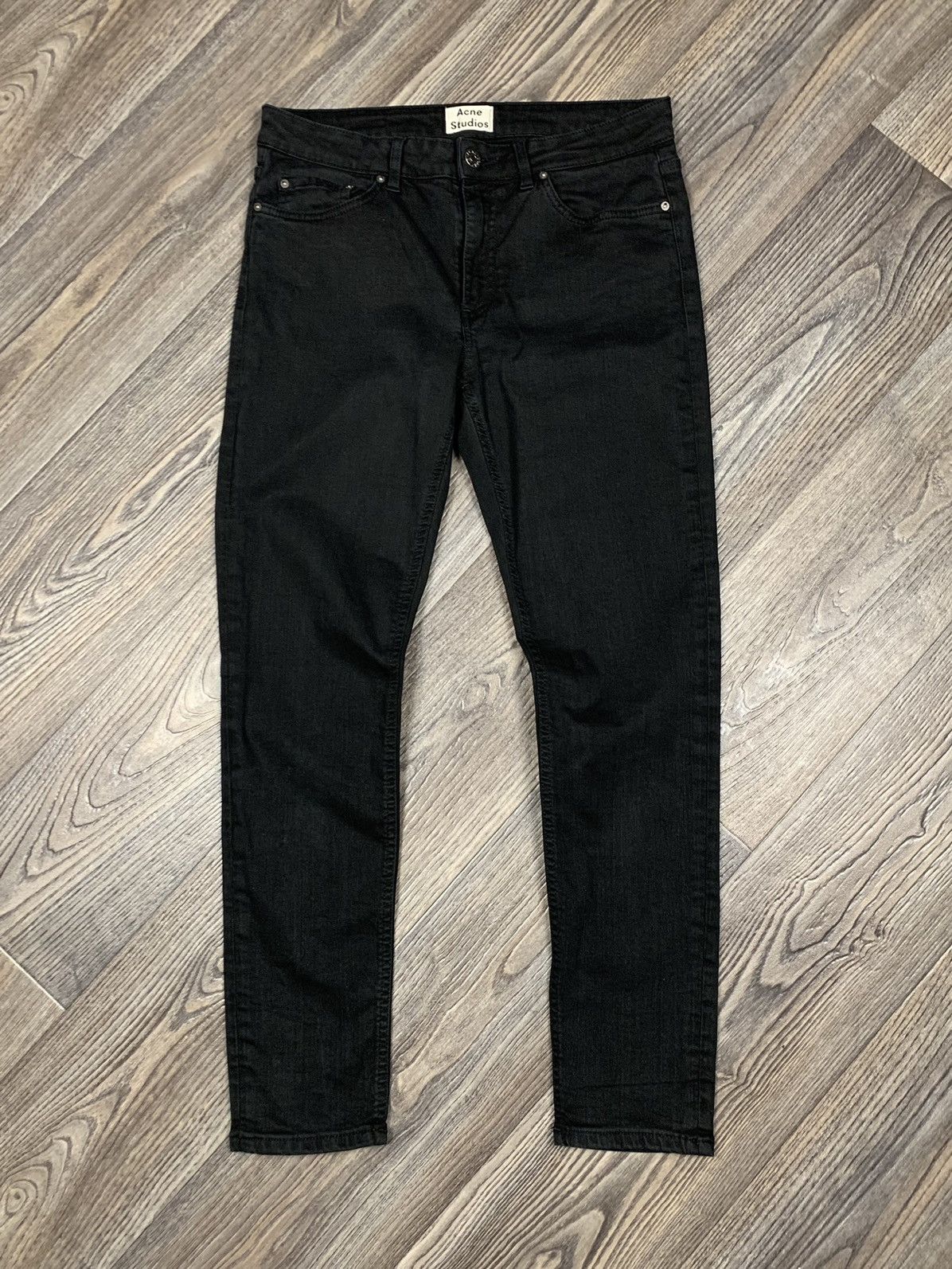 Acne Studios ACNE STUDIOS BLACK SKINNY DRIP JEANS | Grailed