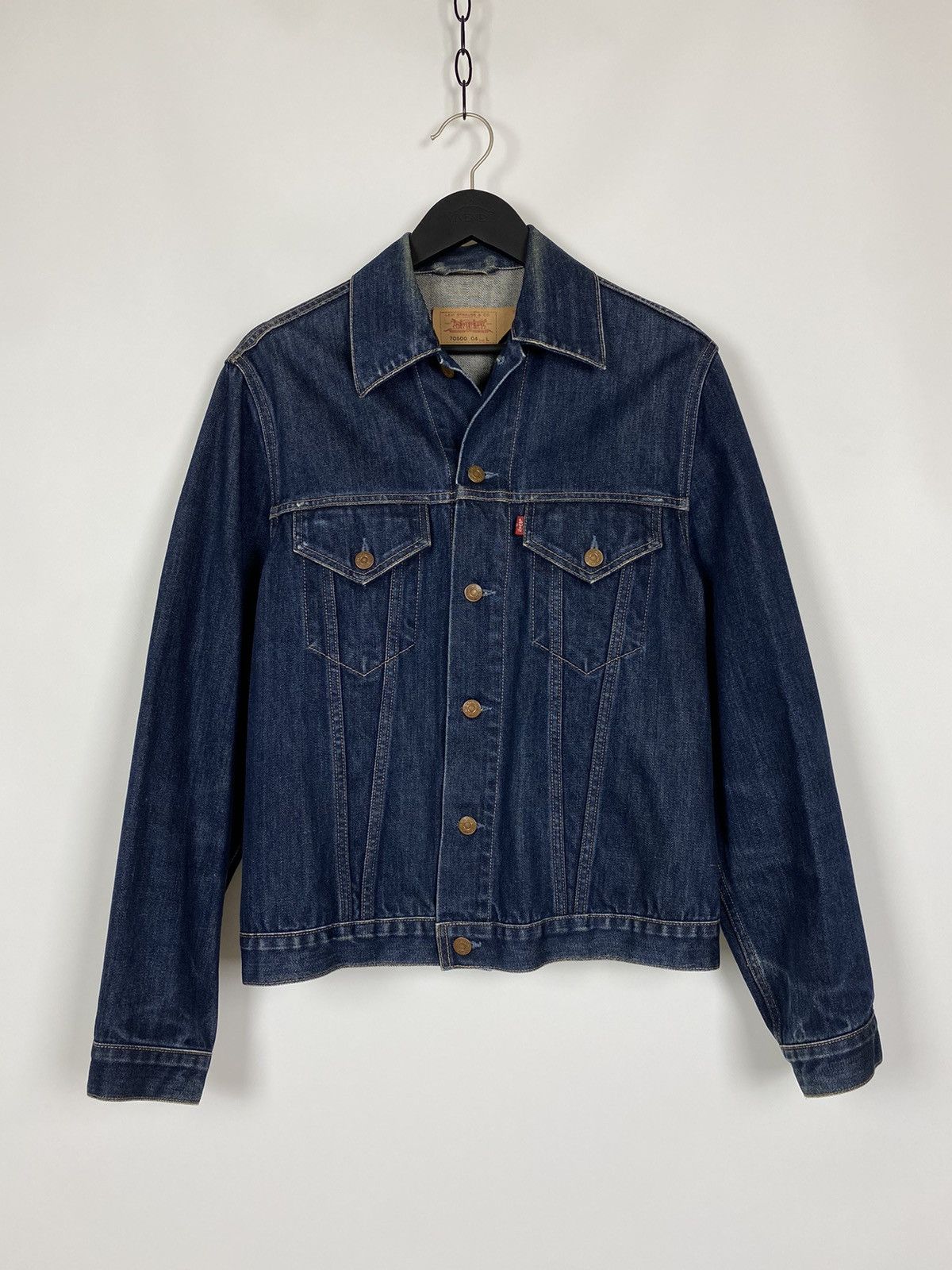 Levi's 70500-0414 Euro Model Denim Jacket, G-Jean, Men's XL Size cotton blue type Vintage Second Hand