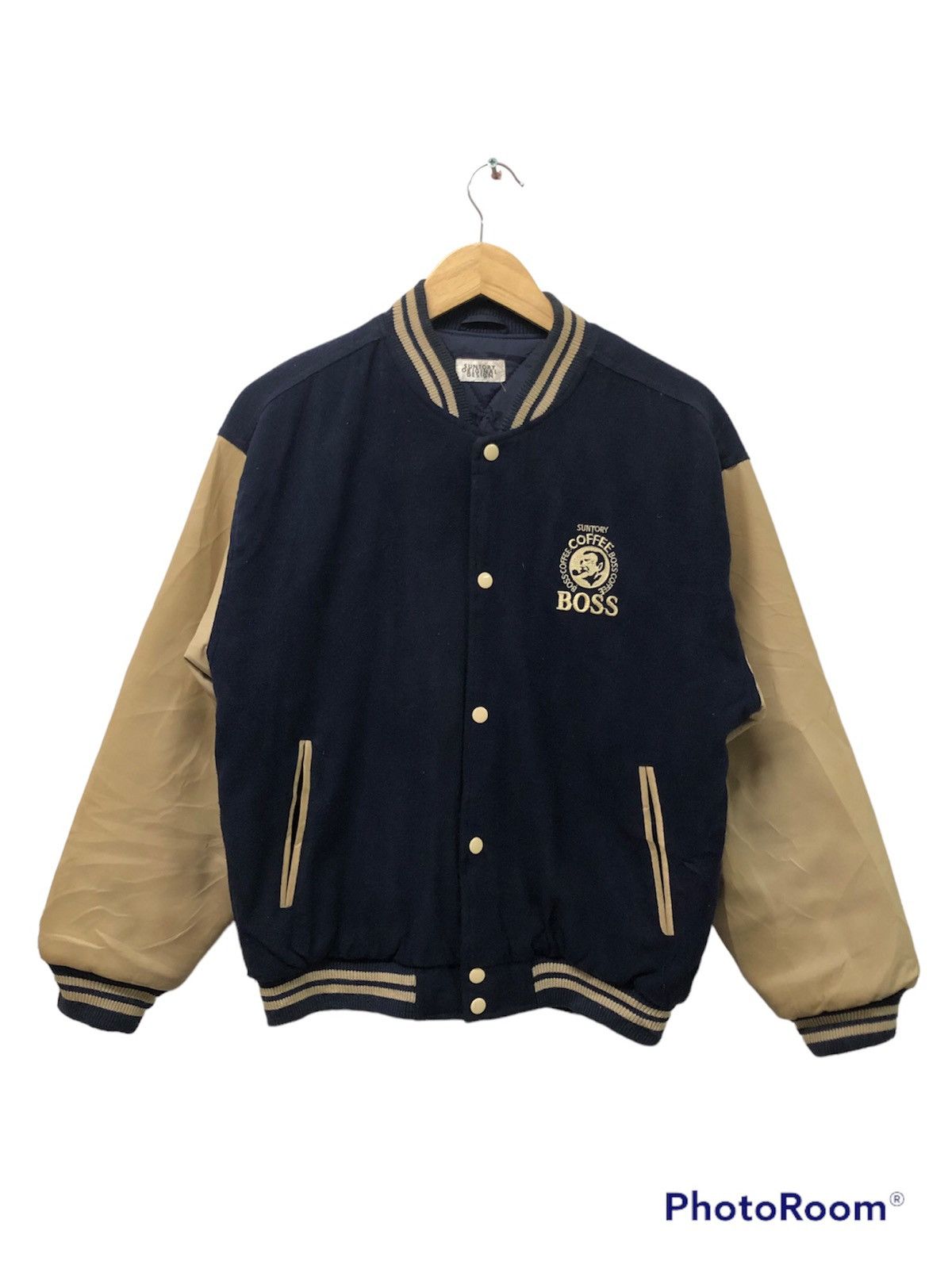 Japanese Brand × Vintage RARE!! VINTAGE SUNTORY COFFEE BOSS WOOL VARSITY JACKET Size US L / EU 52-54 / 3 - 2 Thumbnail