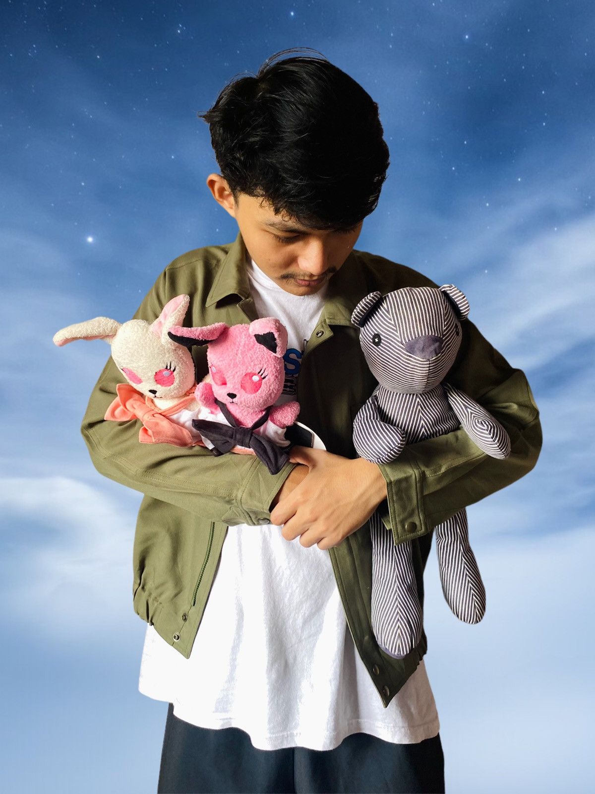 Japanese Brand × Oshkosh ☠️NEEDGONE☠️1990s Oshkosh - Iconic Hickory Teddy Bear Size ONE SIZE - 2 Thumbnail