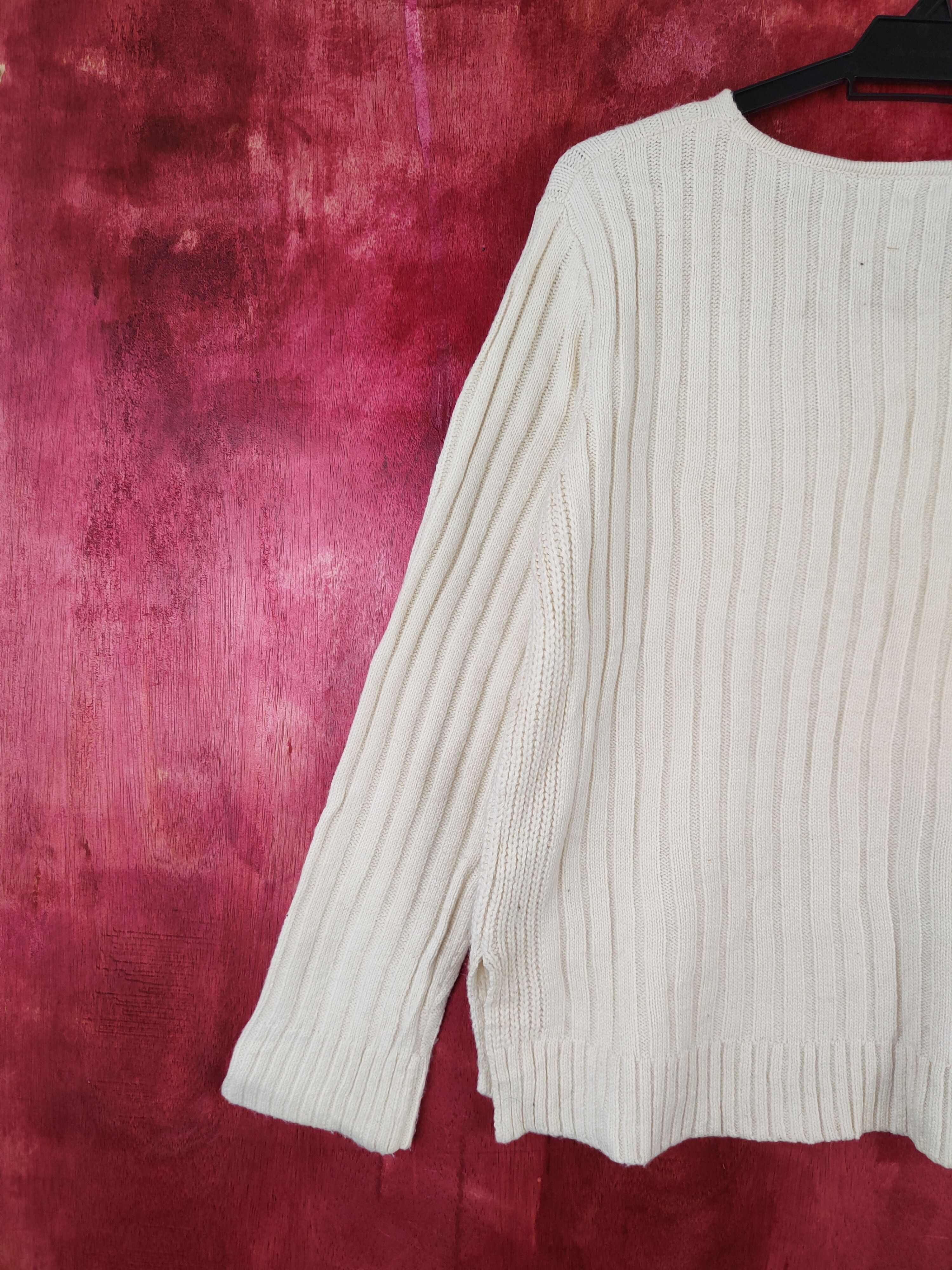 Homespun Knitwear × Japanese Brand HVC Femme Cream Knitwear Sweater #5939 Size M / US 6-8 / IT 42-44 - 8 Thumbnail