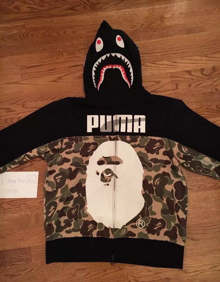 Bape Bape x Puma Shark Hoodie | Grailed