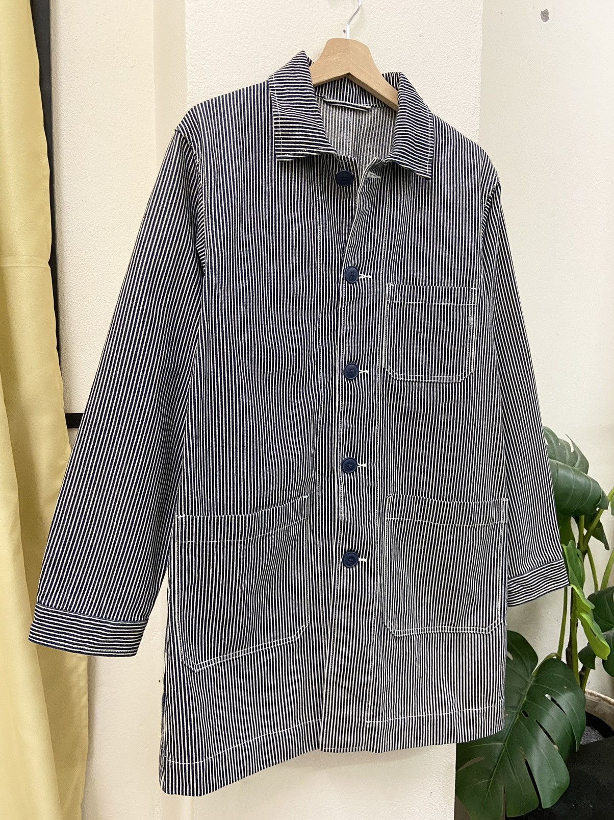 Other Rare GU Long Denim Jacket Hickory Stripe Size US S / EU 44-46 / 1 - 7 Thumbnail