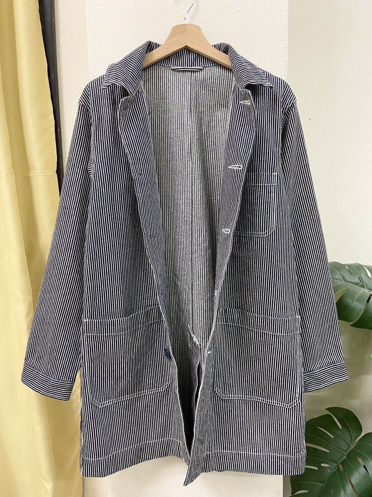 Other Rare GU Long Denim Jacket Hickory Stripe Size US S / EU 44-46 / 1 - 16 Thumbnail