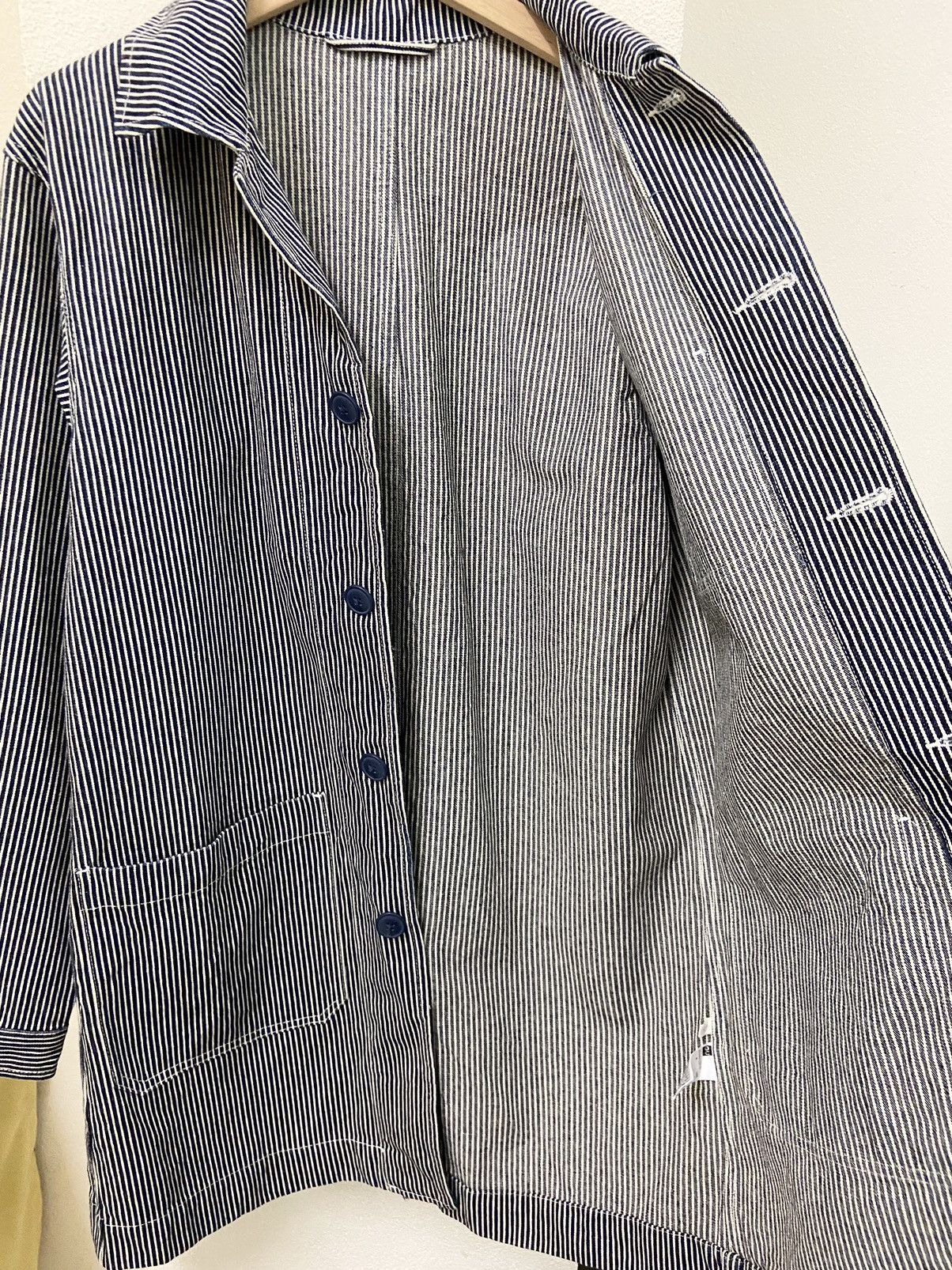 Other Rare GU Long Denim Jacket Hickory Stripe Size US S / EU 44-46 / 1 - 18 Thumbnail