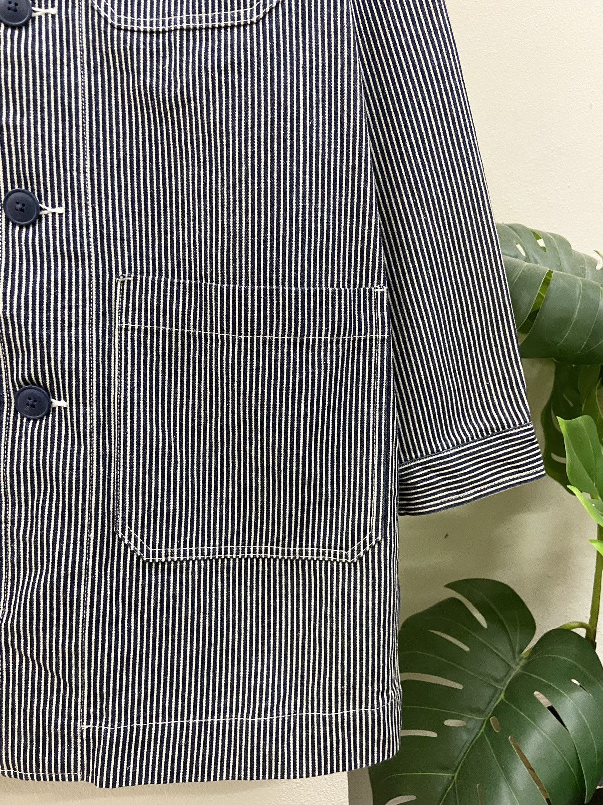 Other Rare GU Long Denim Jacket Hickory Stripe Size US S / EU 44-46 / 1 - 5 Thumbnail