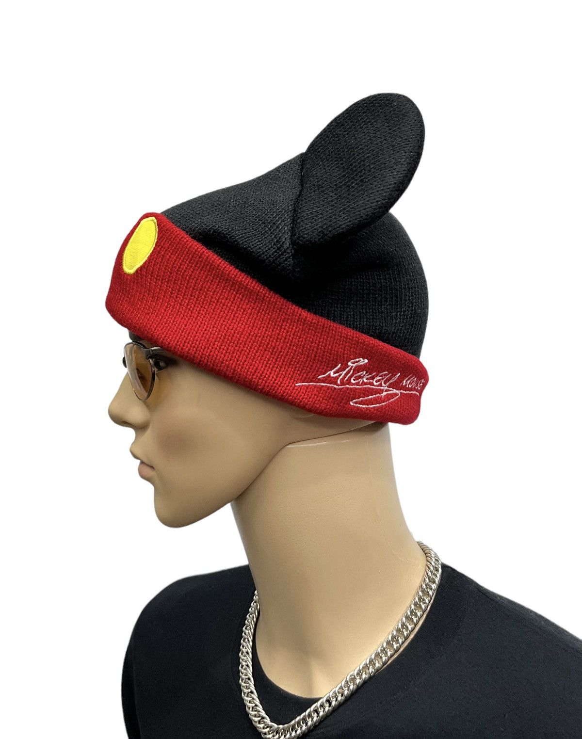 Mickey Mouse TOKYO DISNEY MICKEY MOUSE Acrylic Ear Beanie Hat Size ONE SIZE - 2 Preview