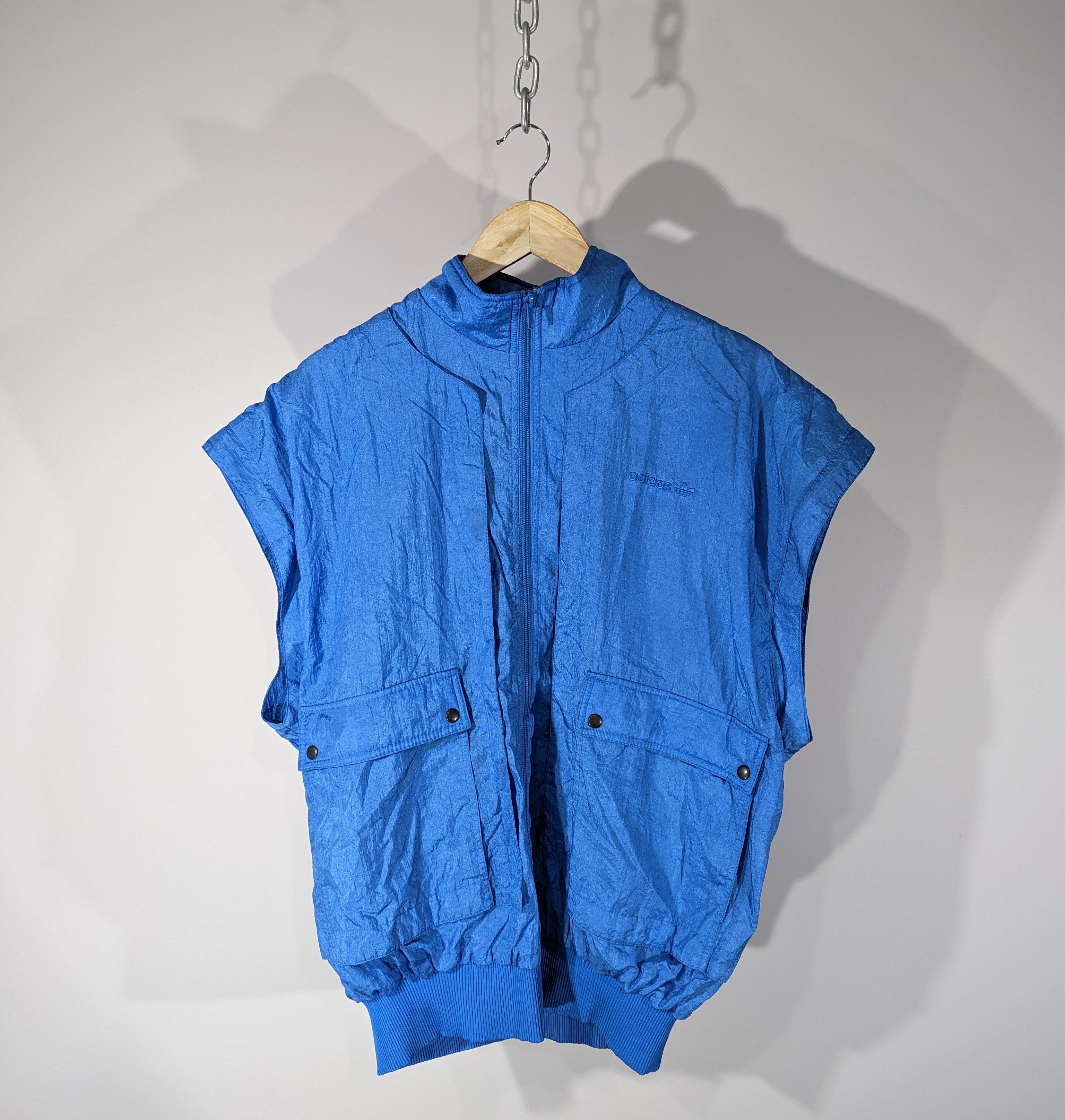 Adidas Vintage Adidas Nylon Bomber Jacket Gilet Removable Sleeves Size US M / EU 48-50 / 2 - 14 Thumbnail